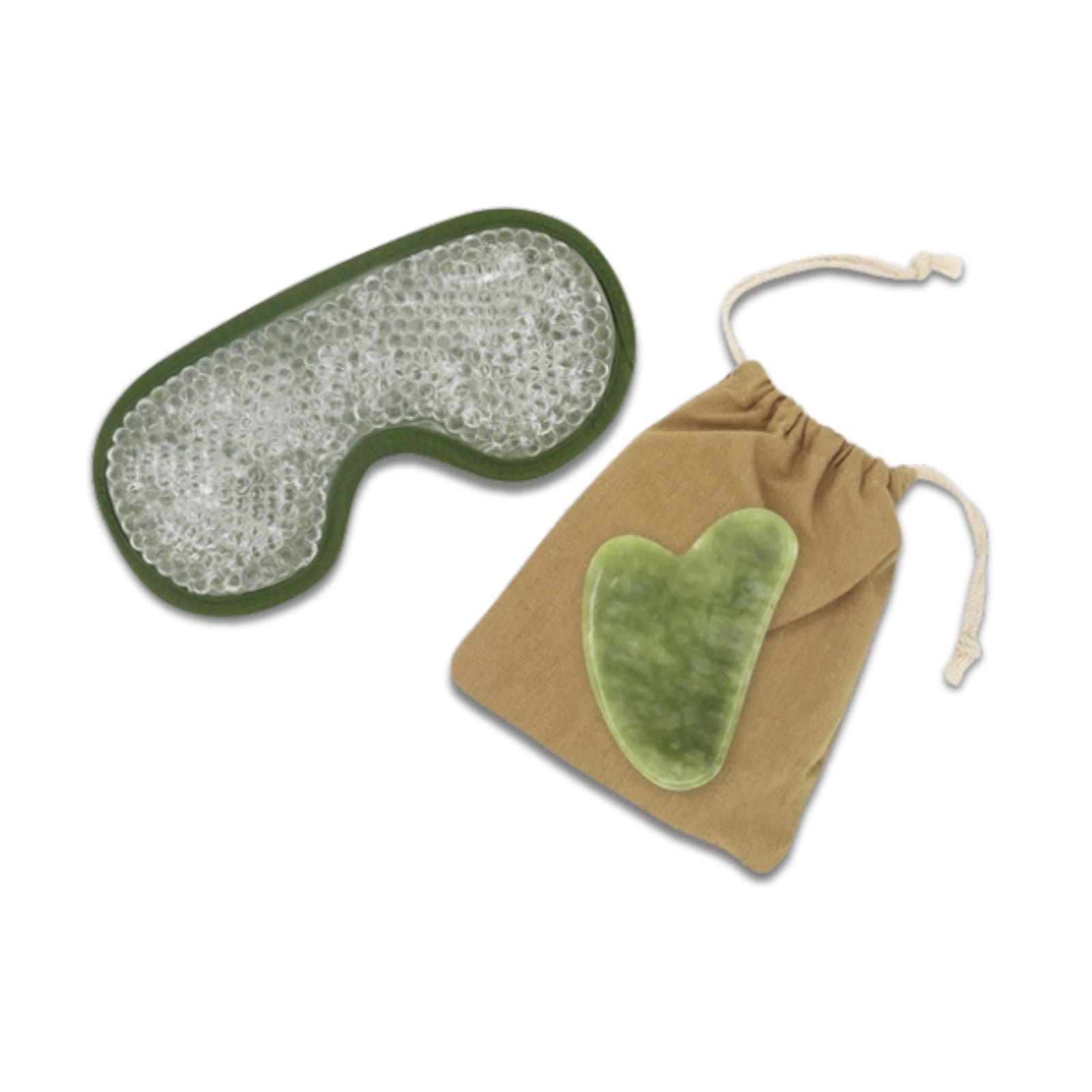 Gua sha jade vert + masque yeux relaxant