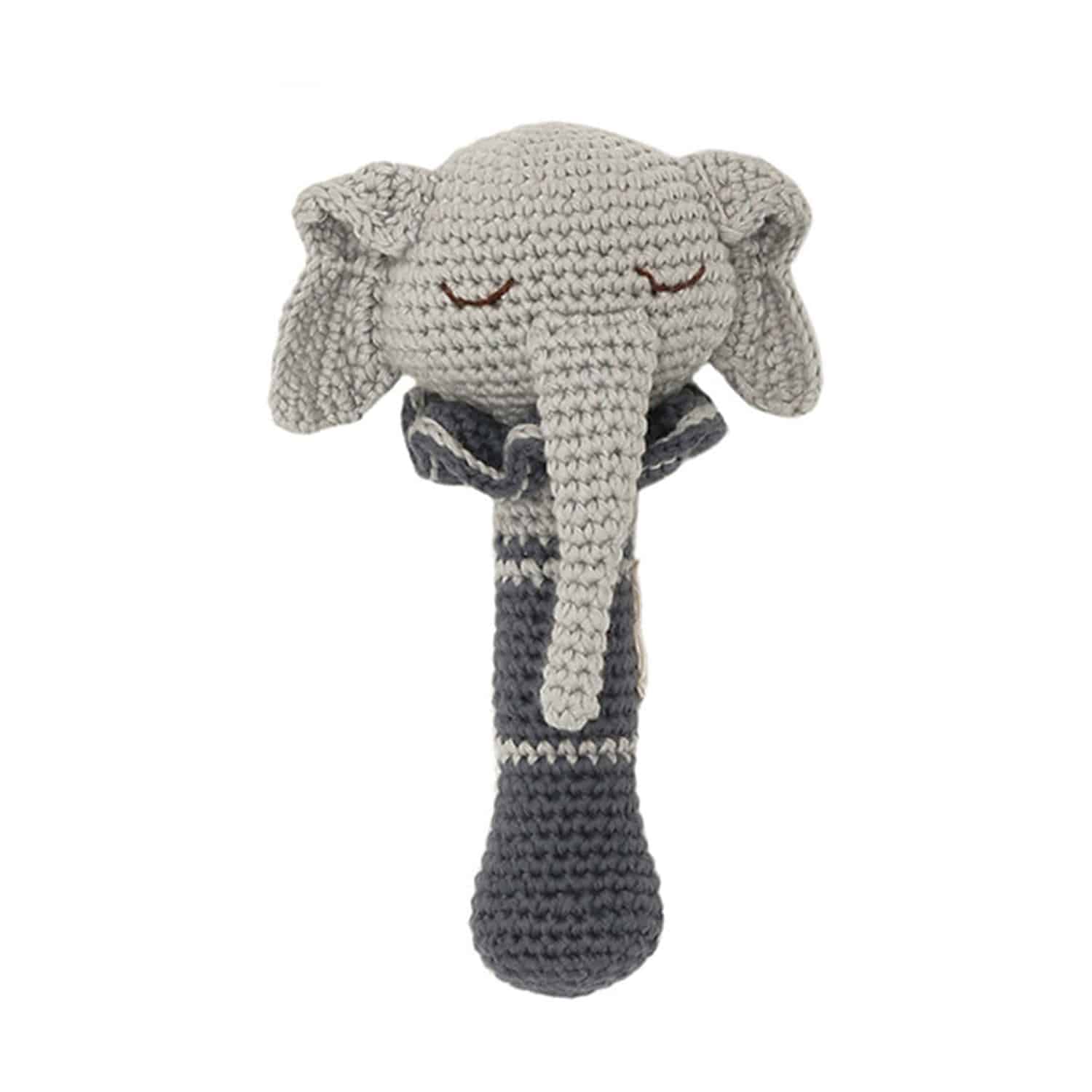 Hochet en crochet ellie l'éléphant