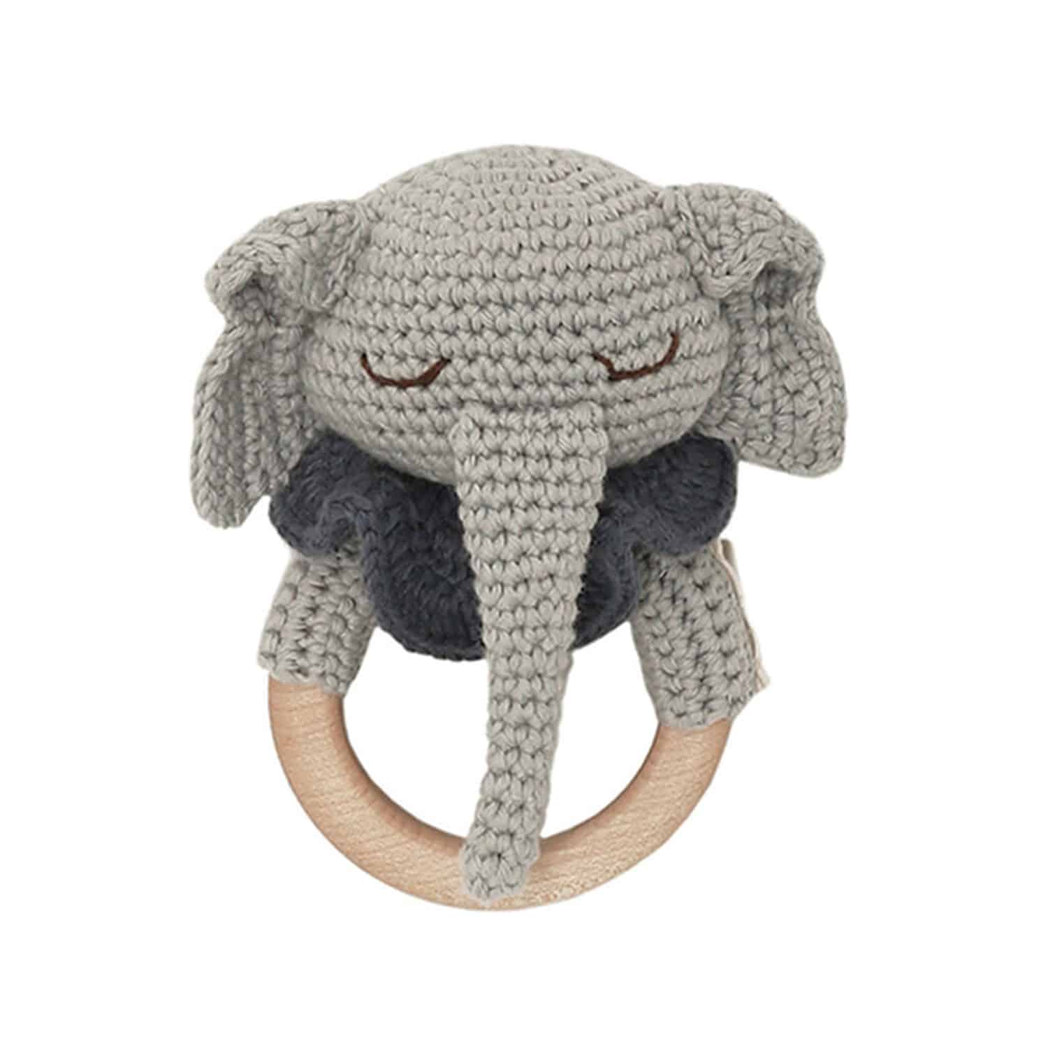 Anneau de dentition en crochet éléphant