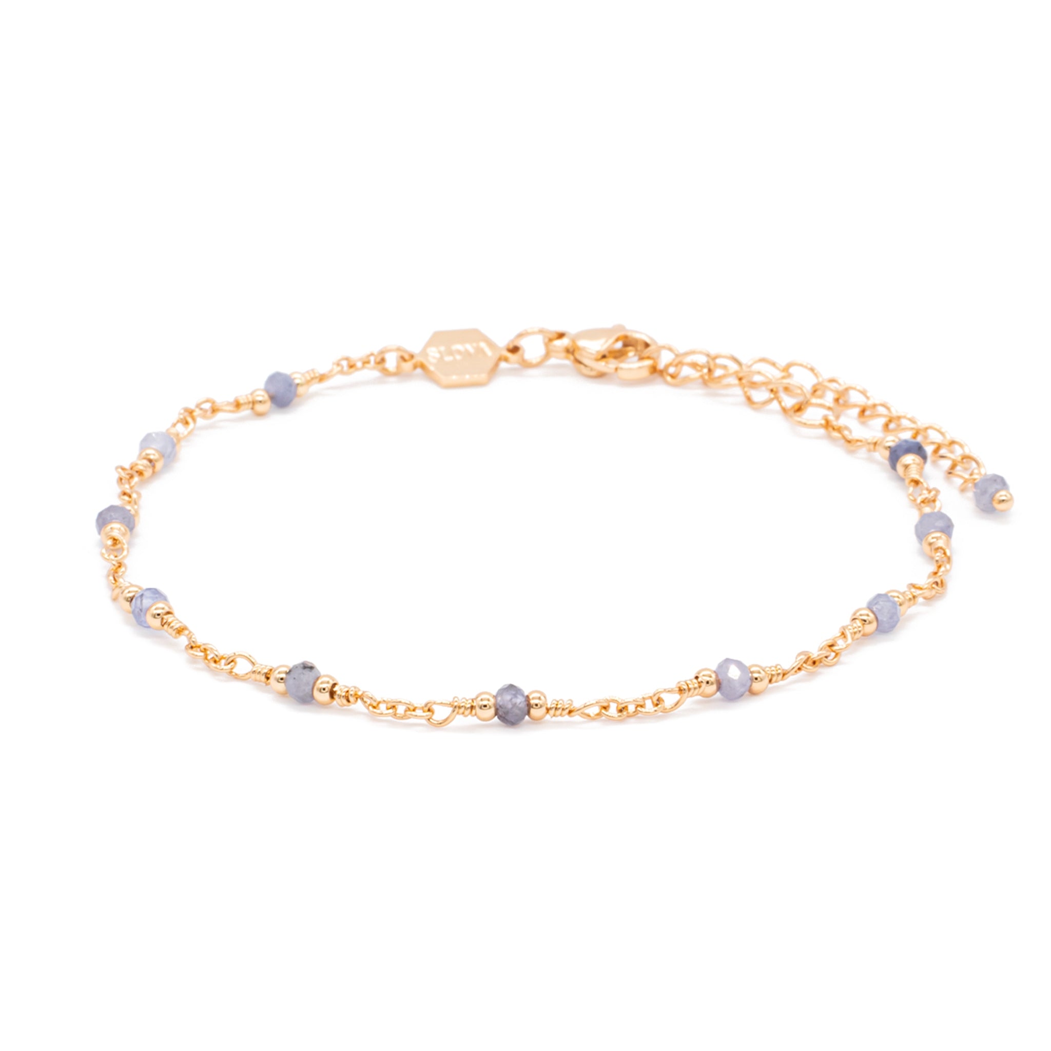 Bracelet bianca en pierres tanzanite