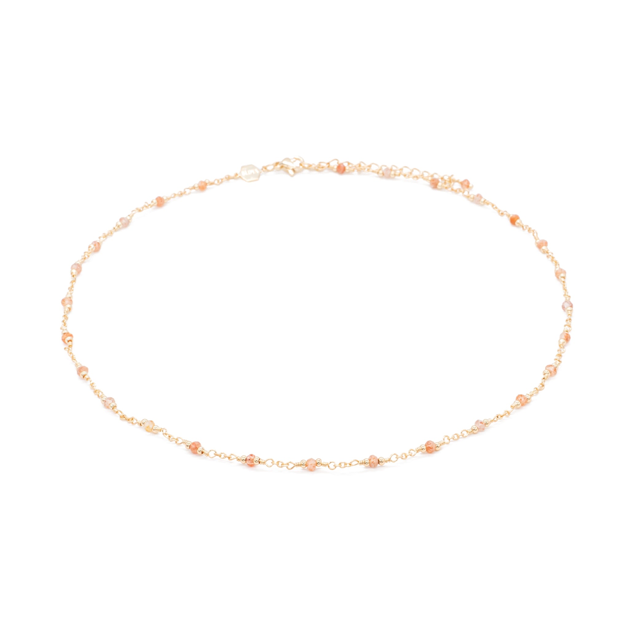 Collier bianca en pierres de soleil