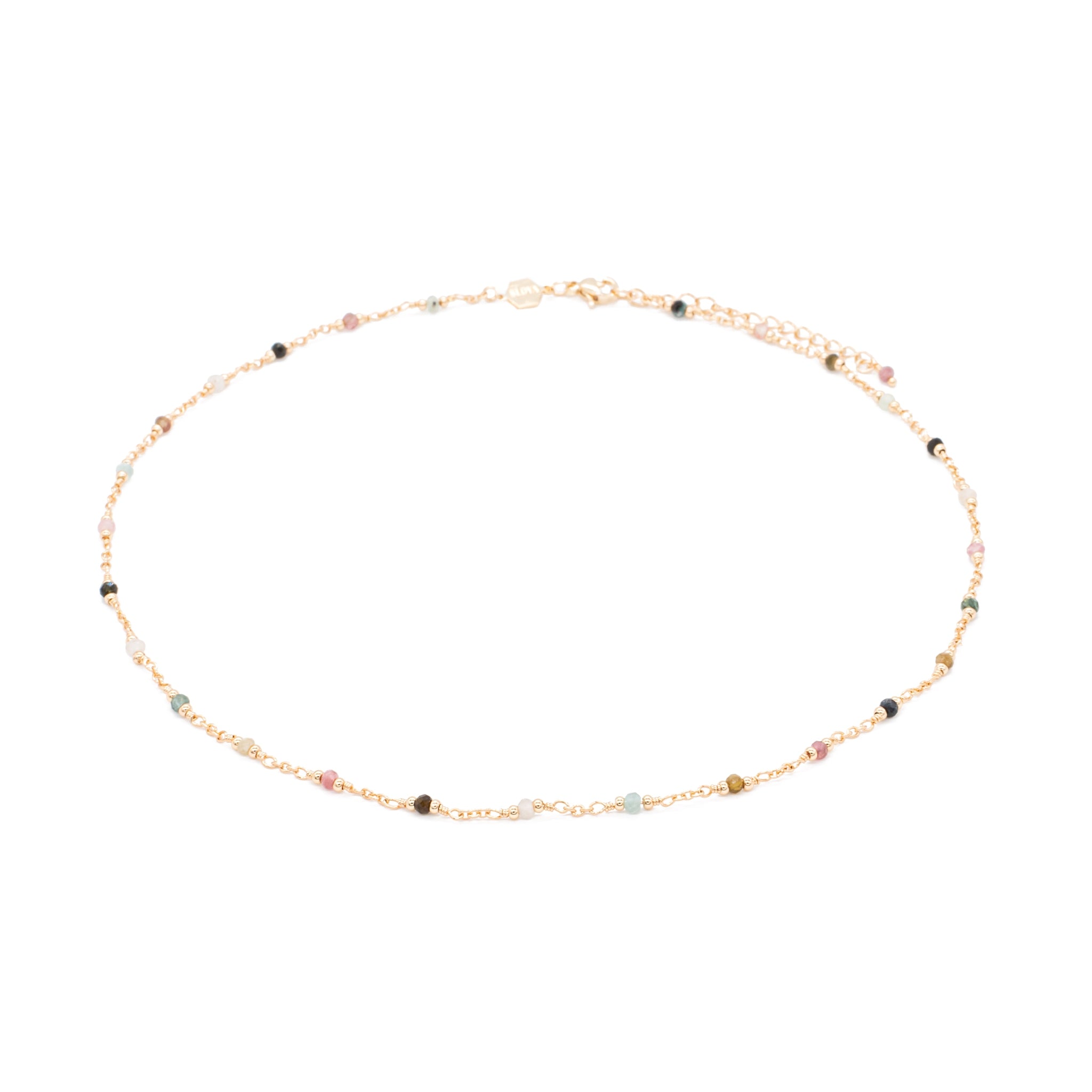 Collier bianca en pierres tourmaline