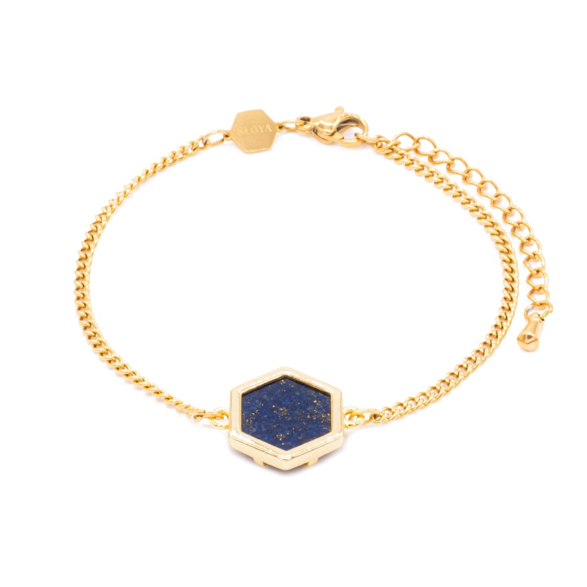 Bracelet hexalia en pierres lapis-lazuli