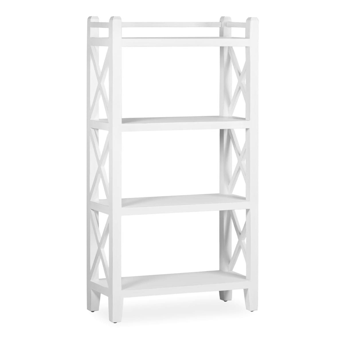 Bibliothèque bois blanc 80x35x150cm -