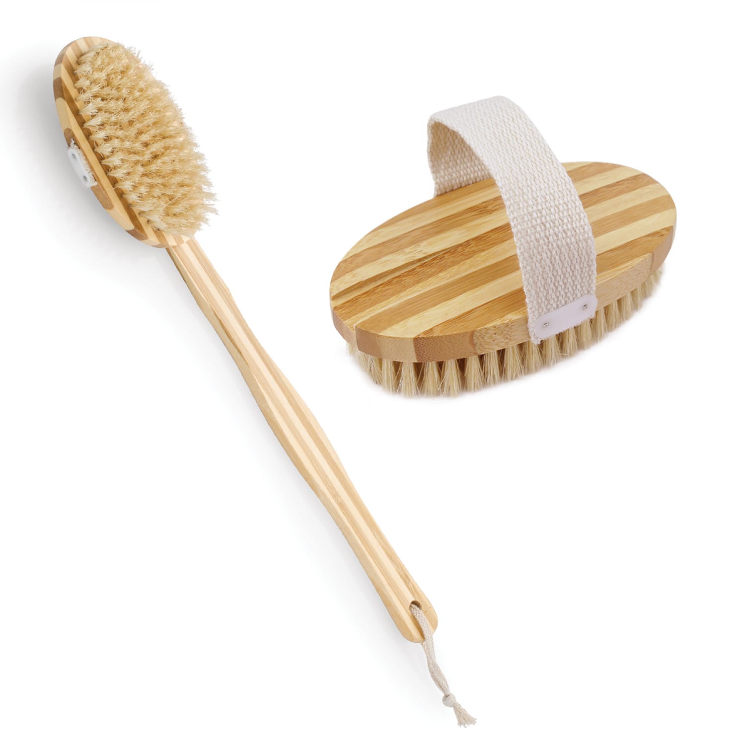 Lot de 2 brosses à poils en bambou 42