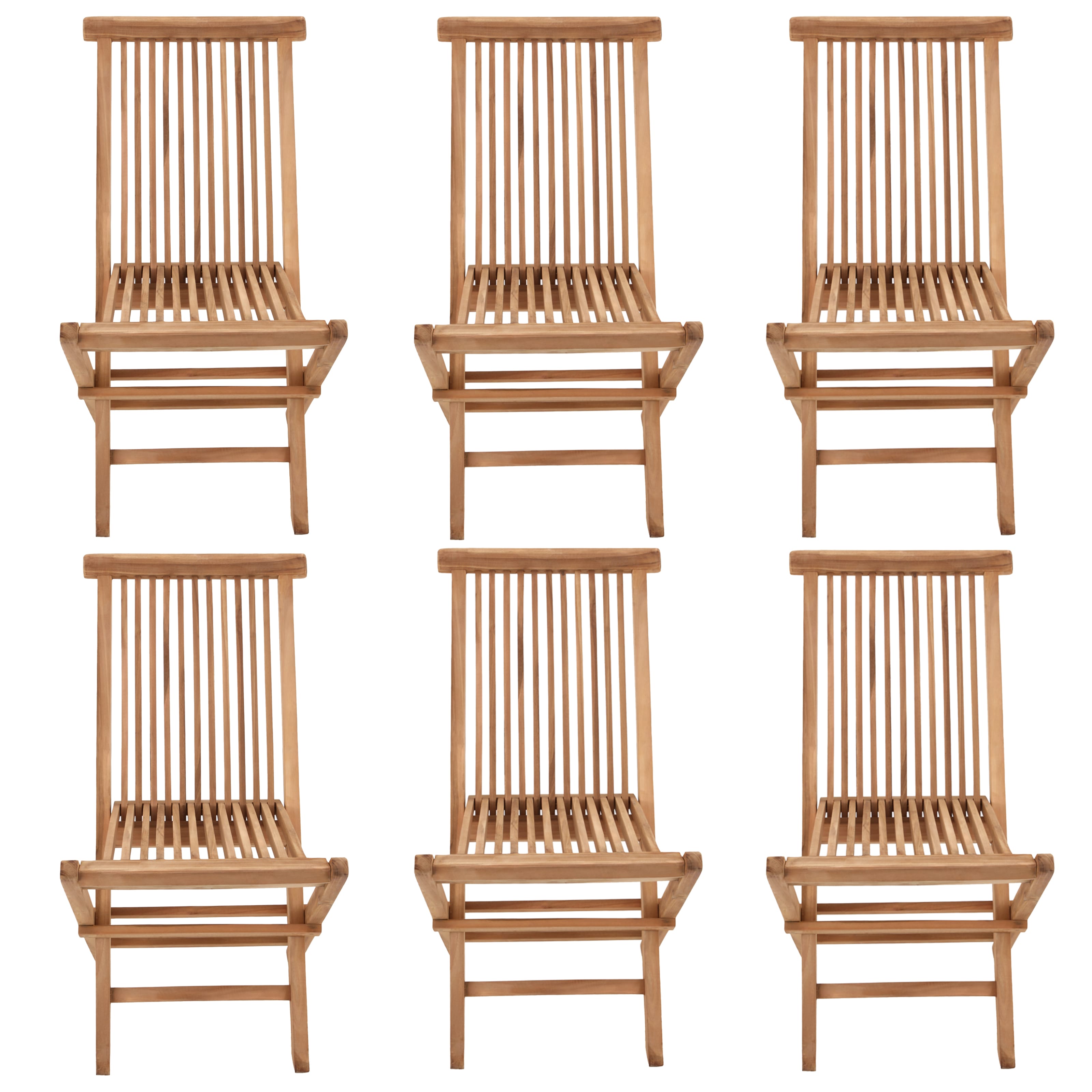 Salento - lot de 6 chaises en teck