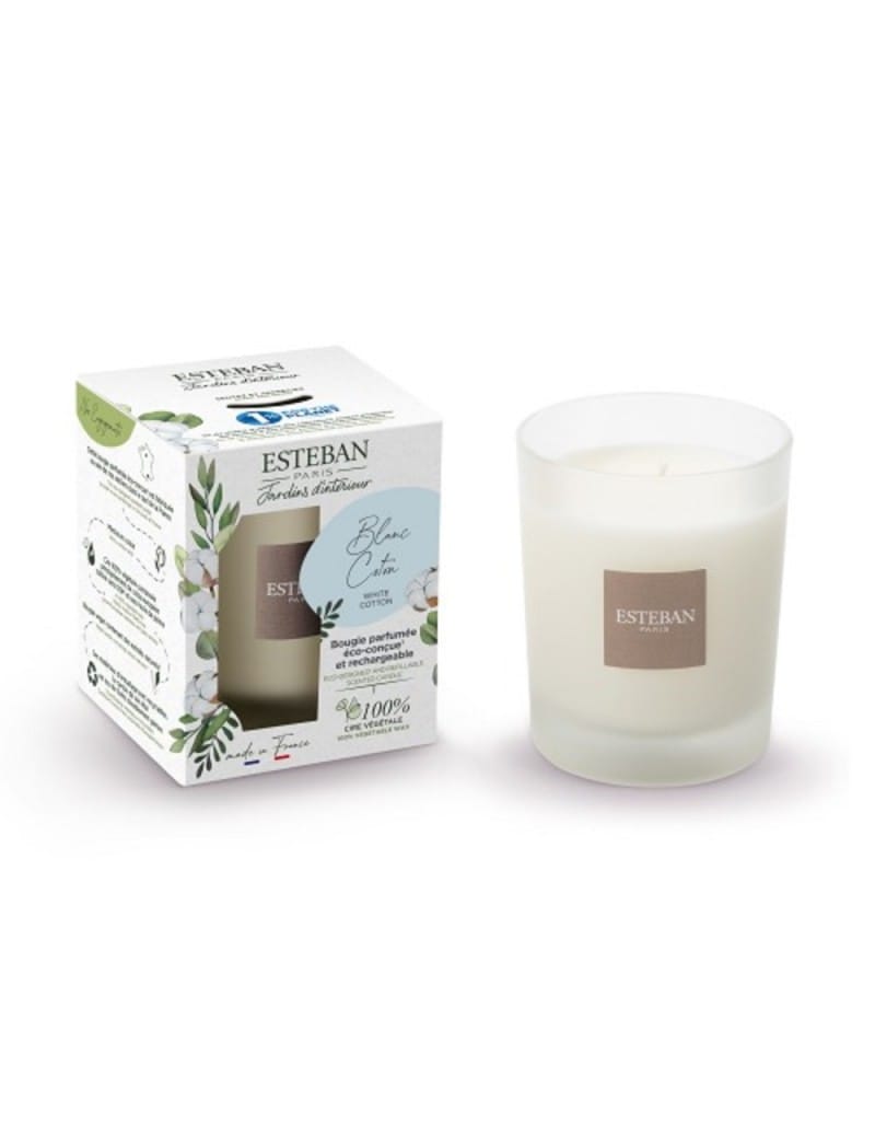 Bougie parfumée 180g blanc coton