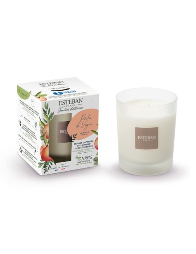 Bougie parfumée 180g pêche de vigne