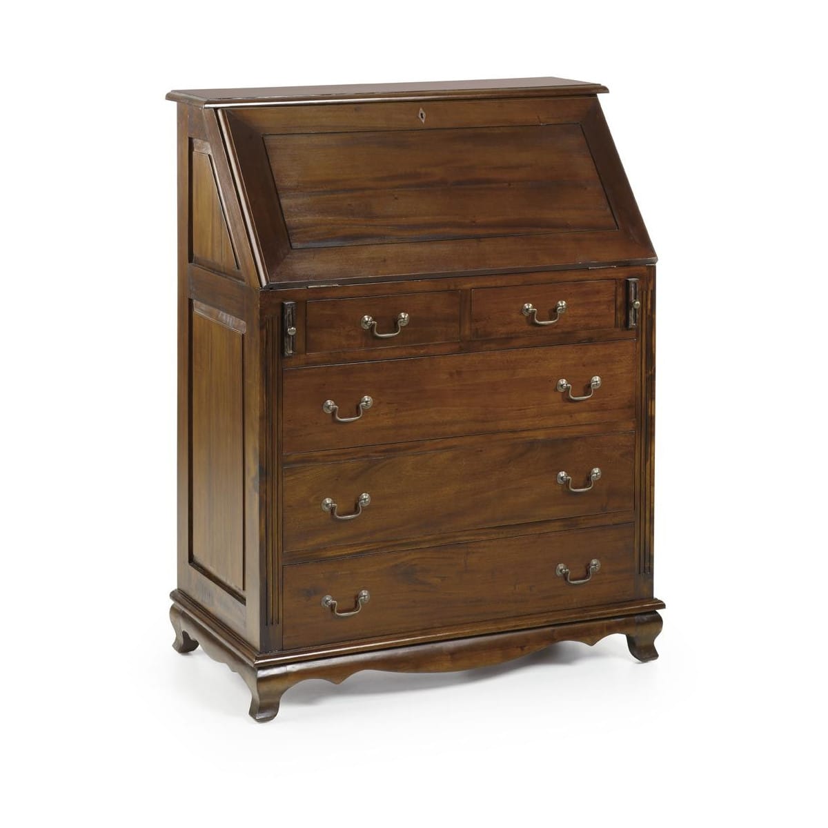 Commode 8 tiroirs bois bronze marron