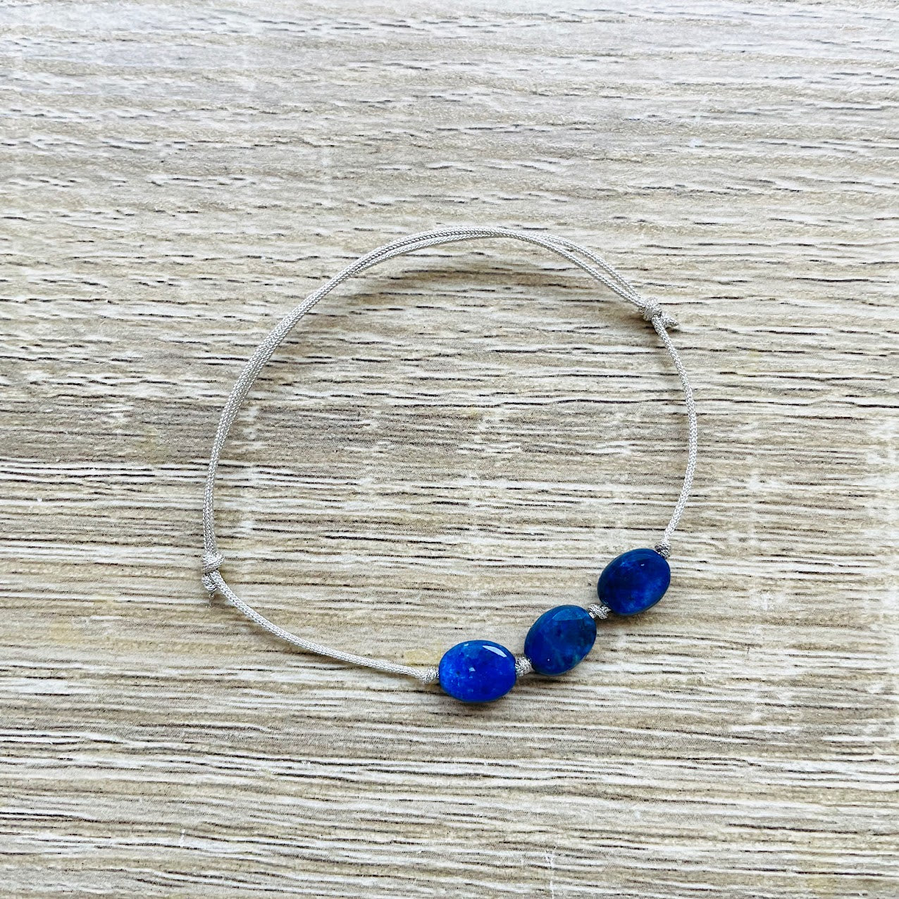 Bracelet lapis lazuli argenté candy