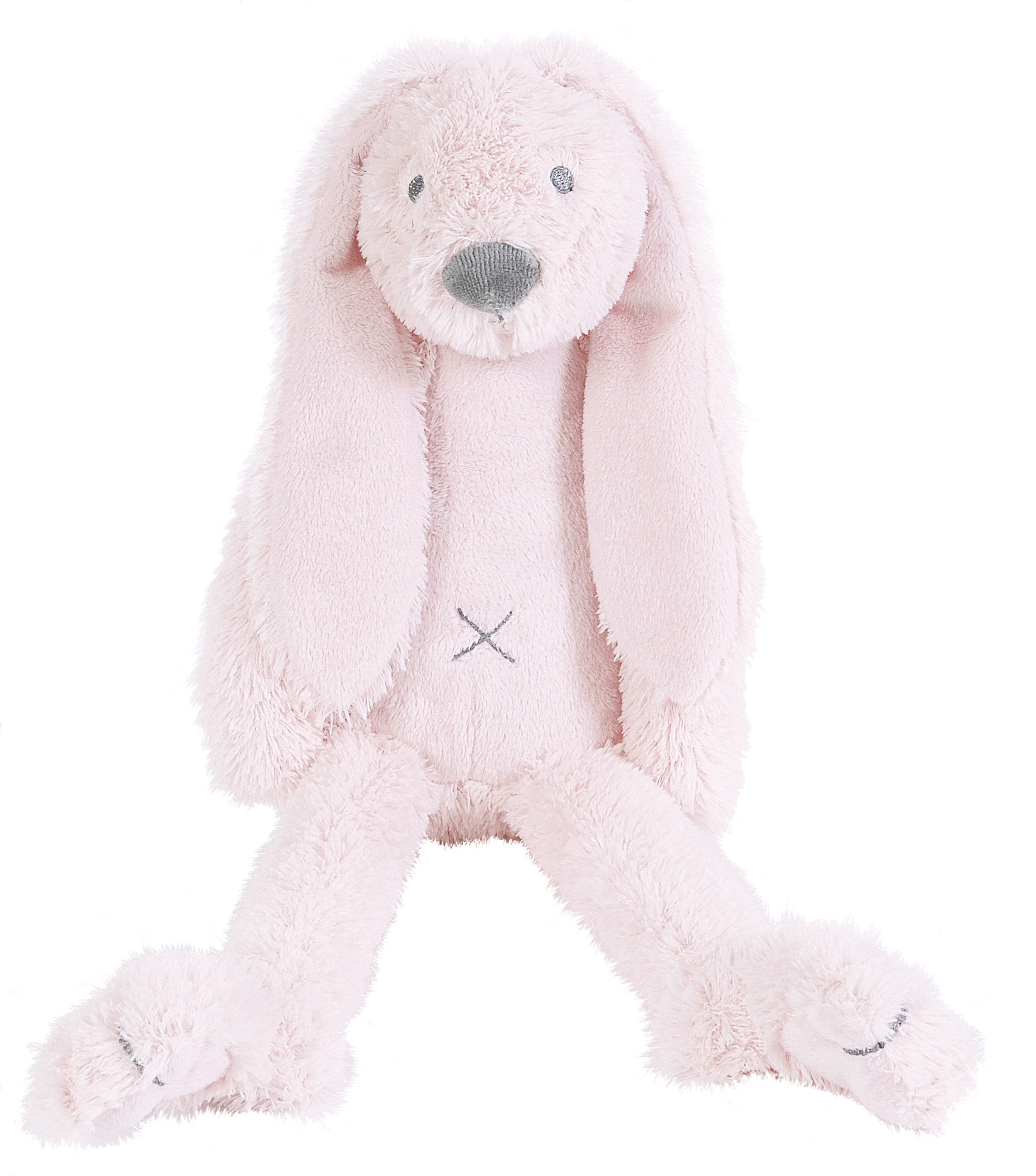 Peluche lapin richie rose clair 38 cm