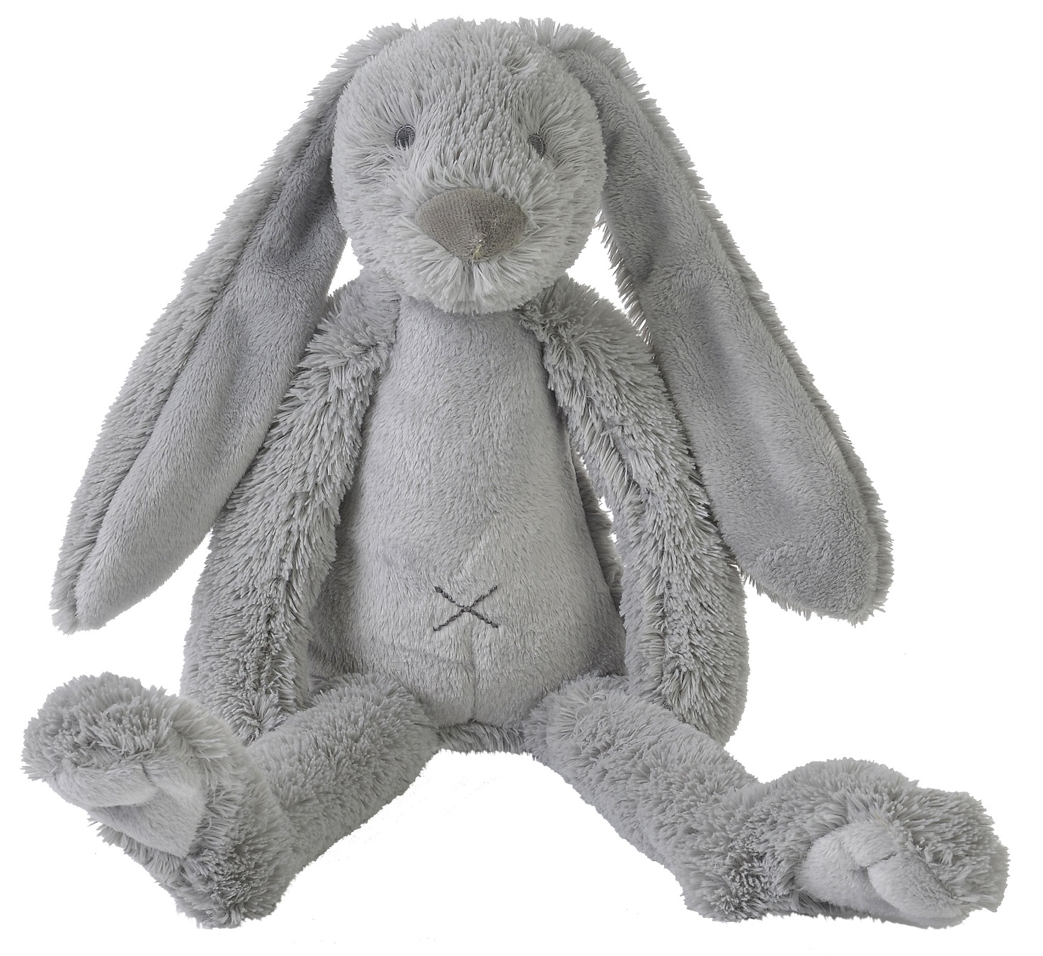 Peluche lapin richie gris clair 38 cm