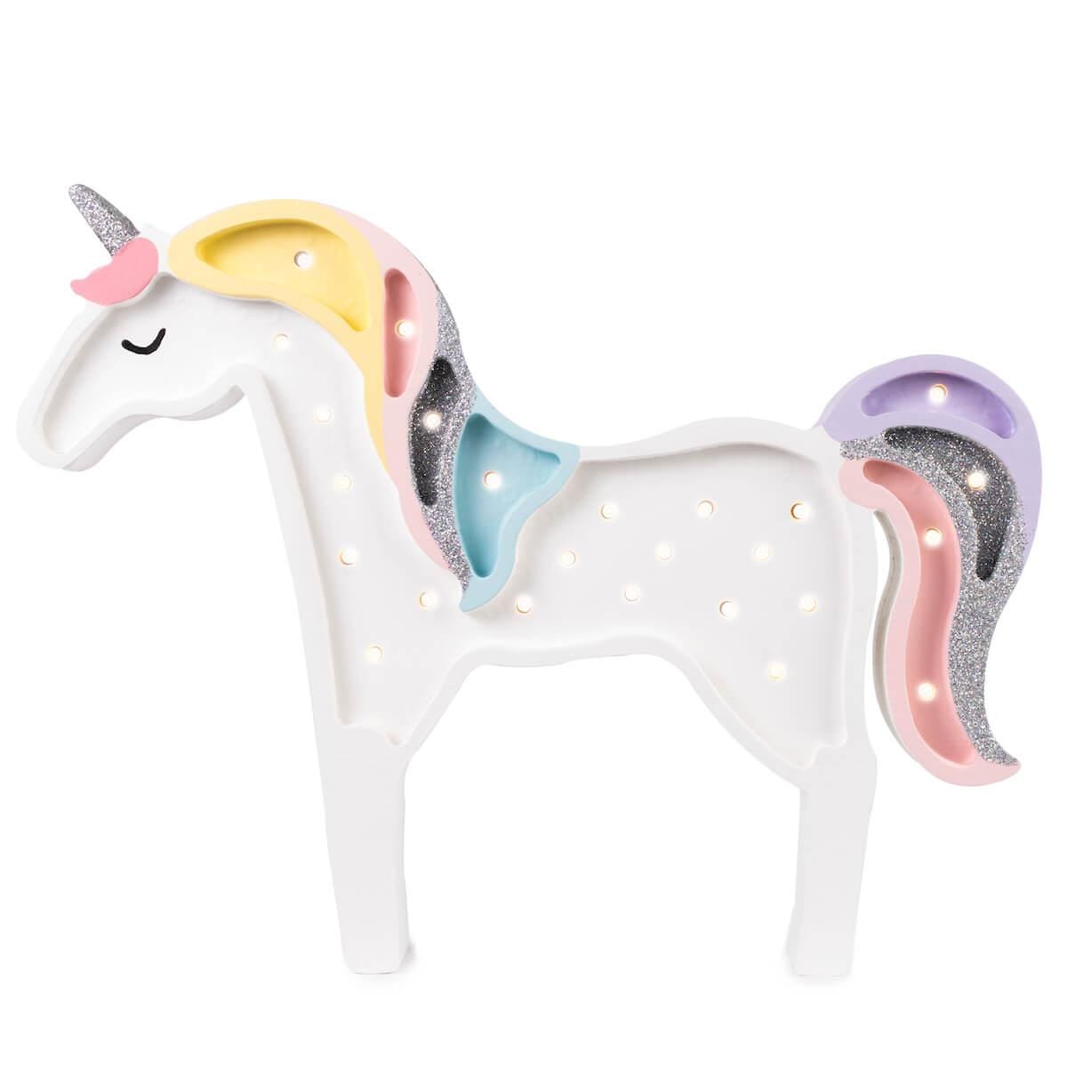 Lampe veilleuse licorne arc-en-ciel