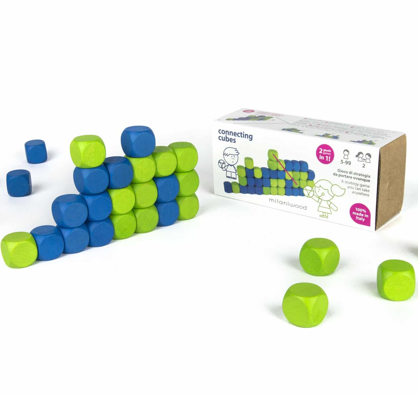 Jeu de stratégie connecting cubes