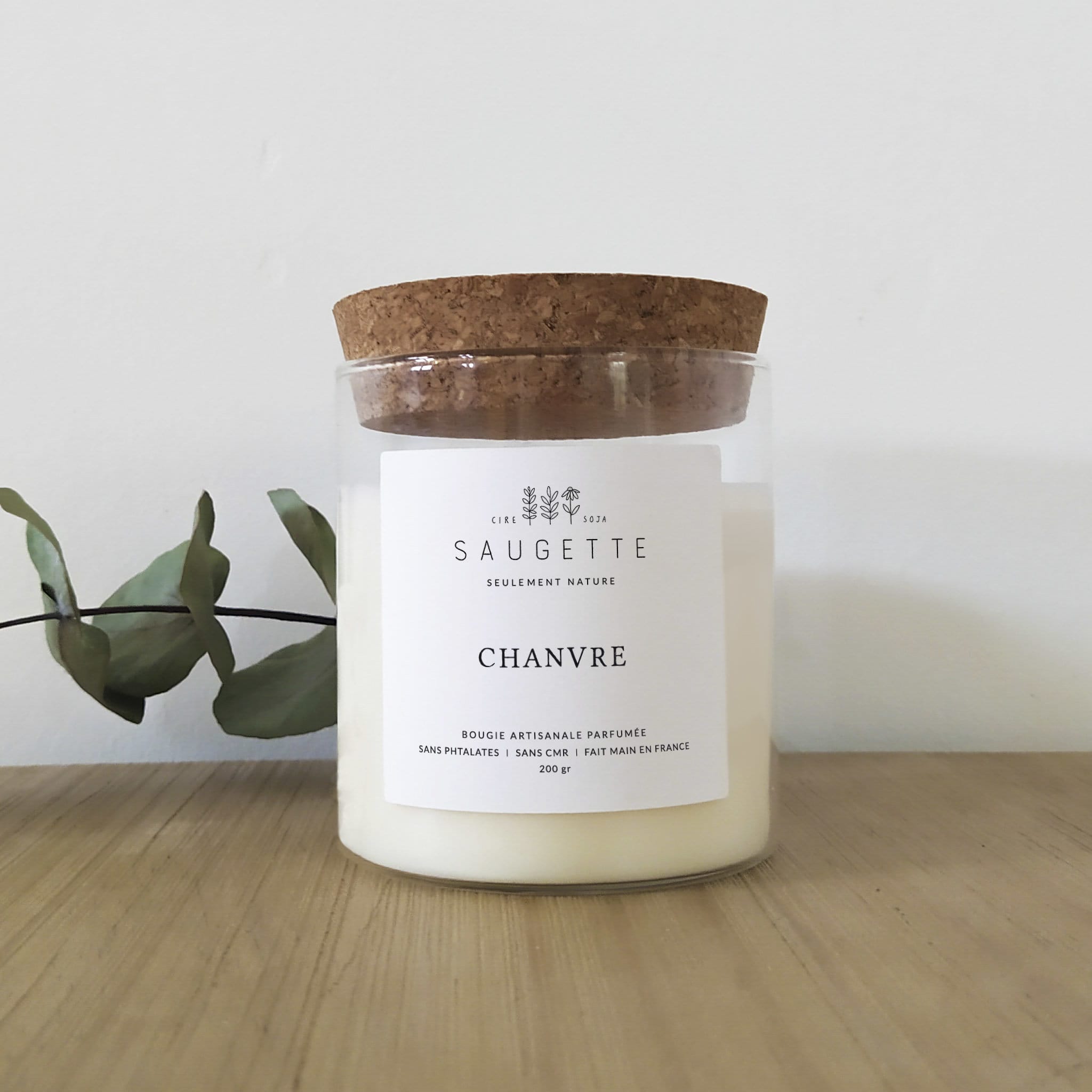 Chanvre - bougie artisanale