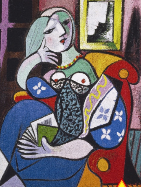 Puzzle - picasso - femme avec un livre