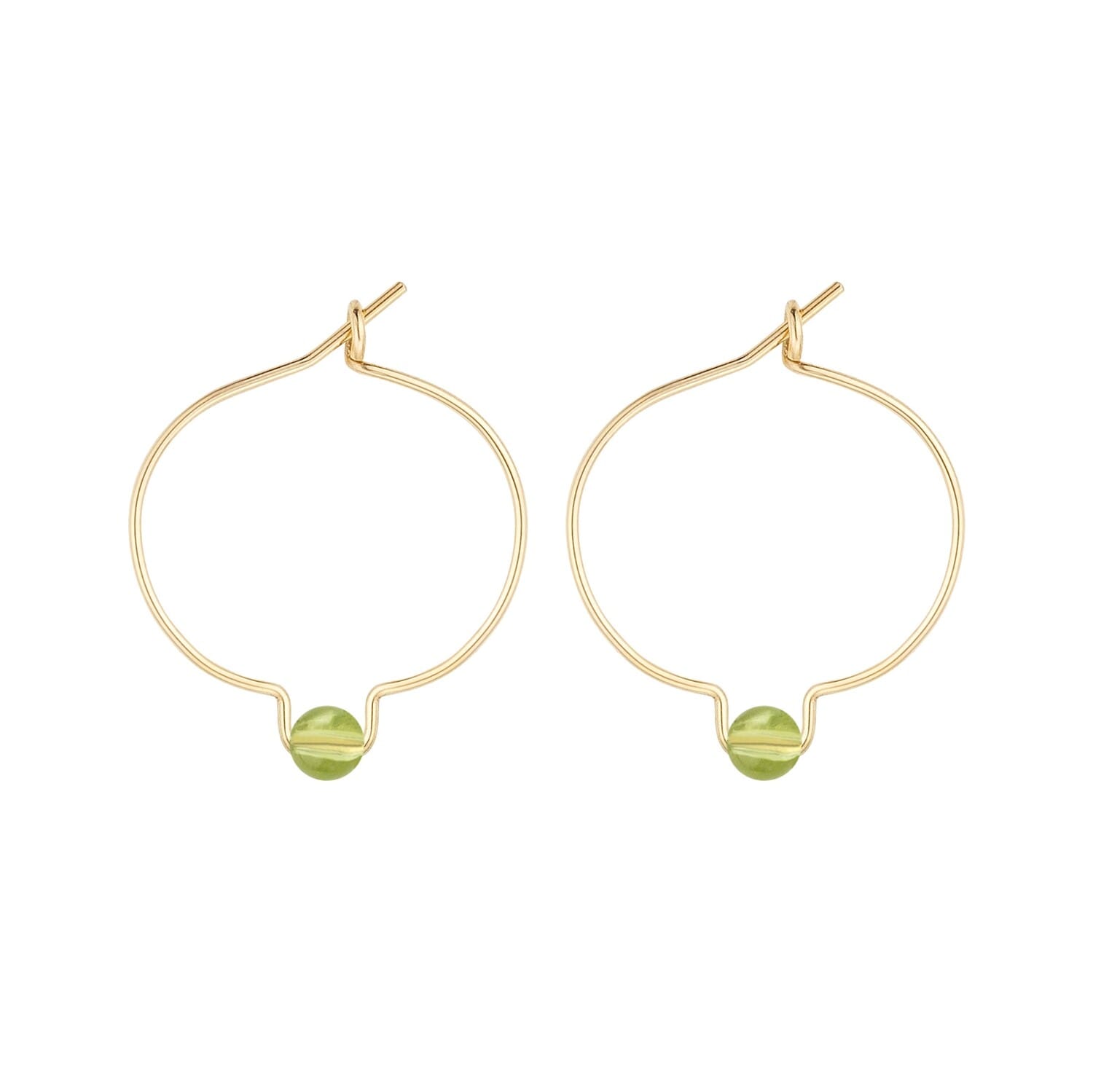 Boucles d'oreilles péridot & or 14k gf