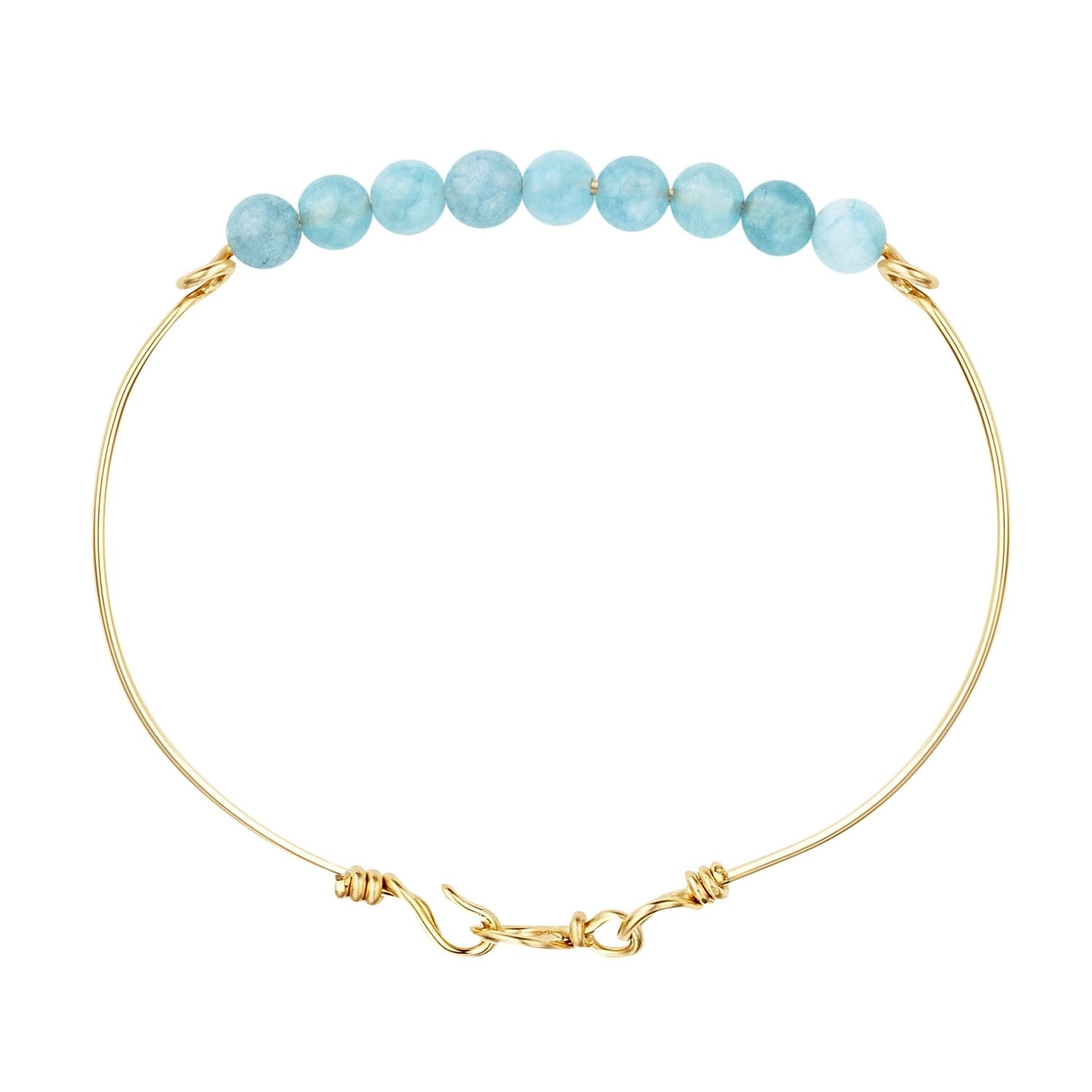 Bracelet aigue-marine taille l