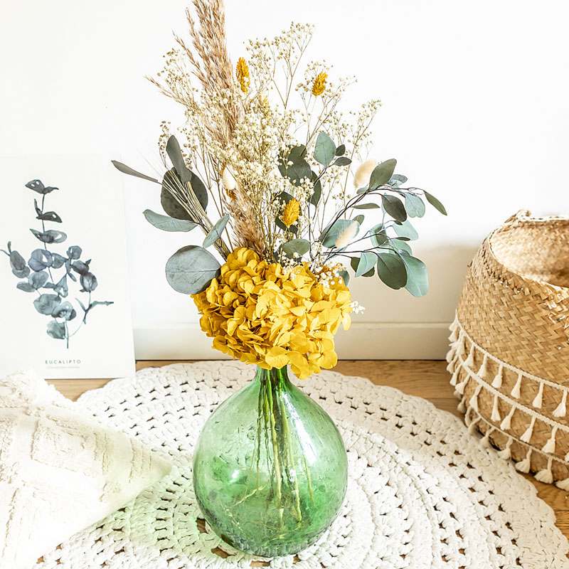 Bouquet de fleurs séchées Jaune