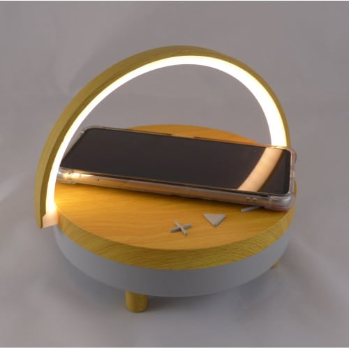 Lampe led station de charge et enceinte