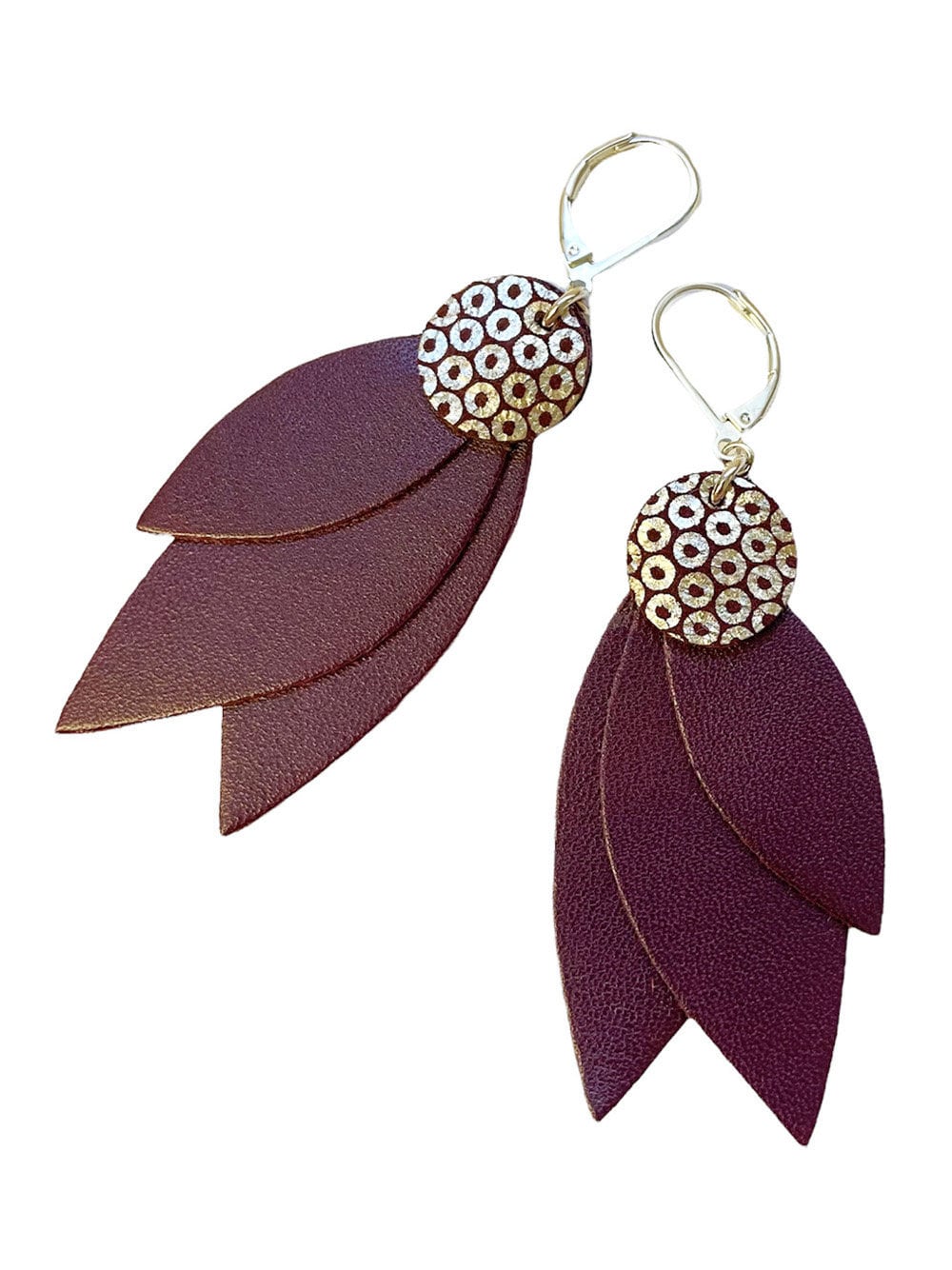 Boucles d'oreilles celeste prune