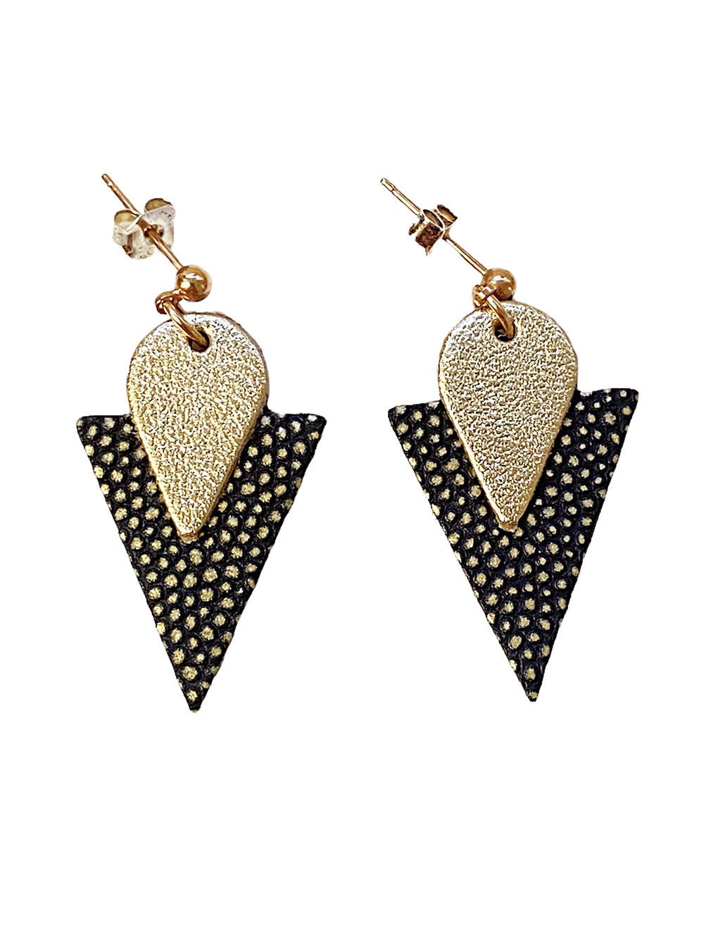 Clous d'oreilles  triangle olive