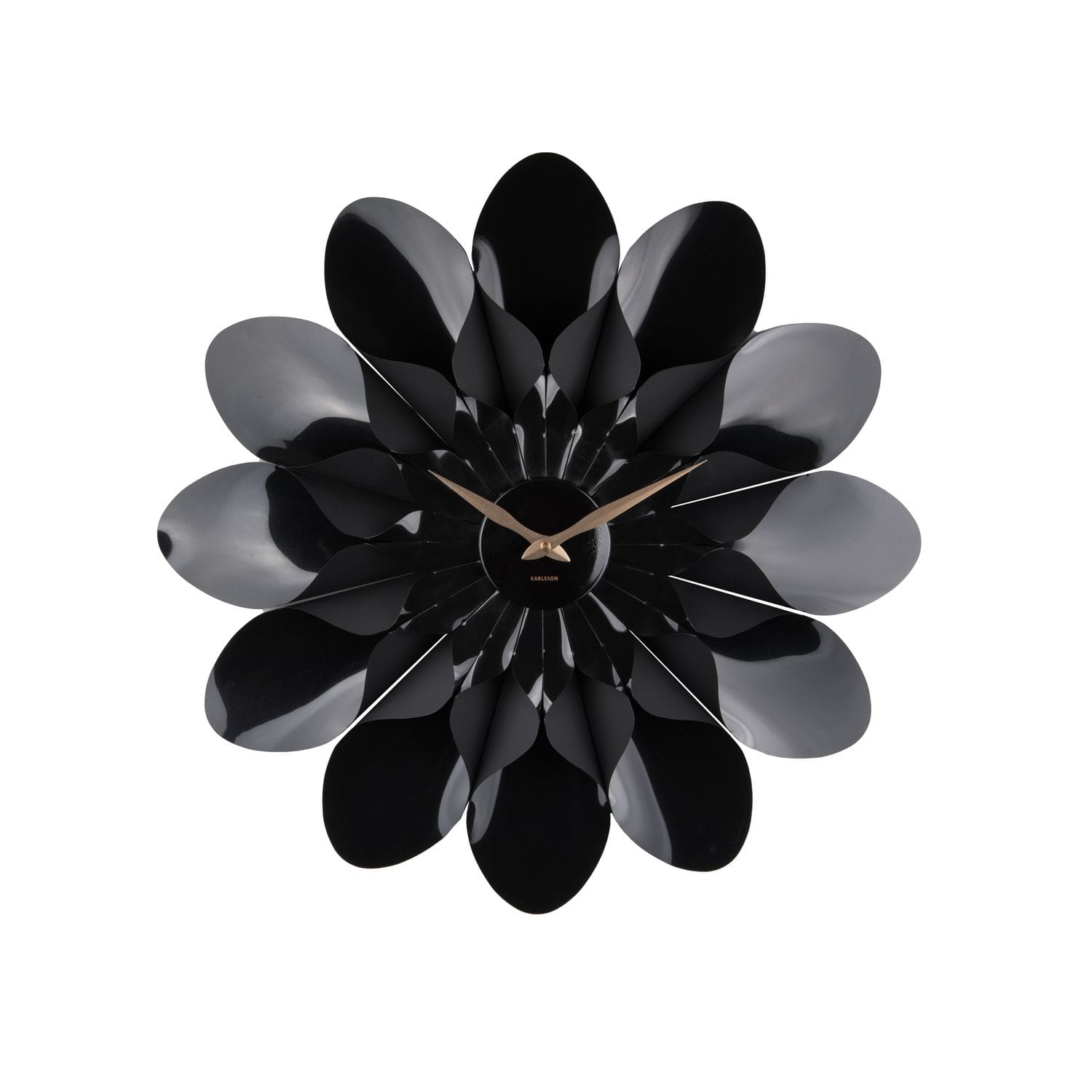 Horloge mural flower - noir