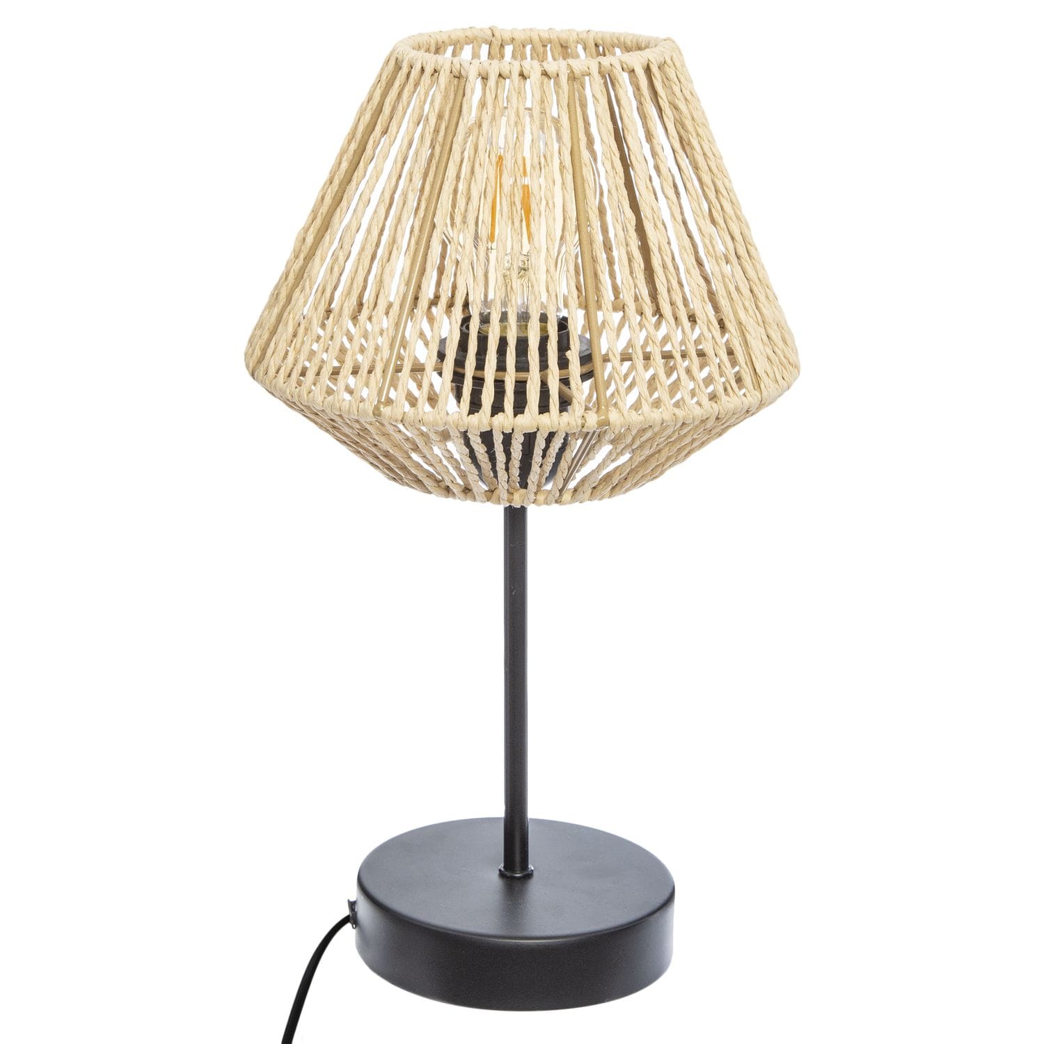 Lampe effet corde jily h.34cm beige