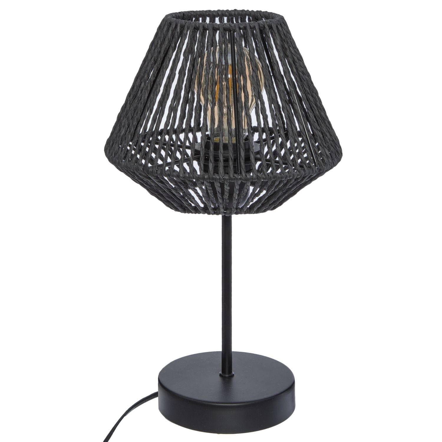 Lampe effet corde jily h.34cm noir