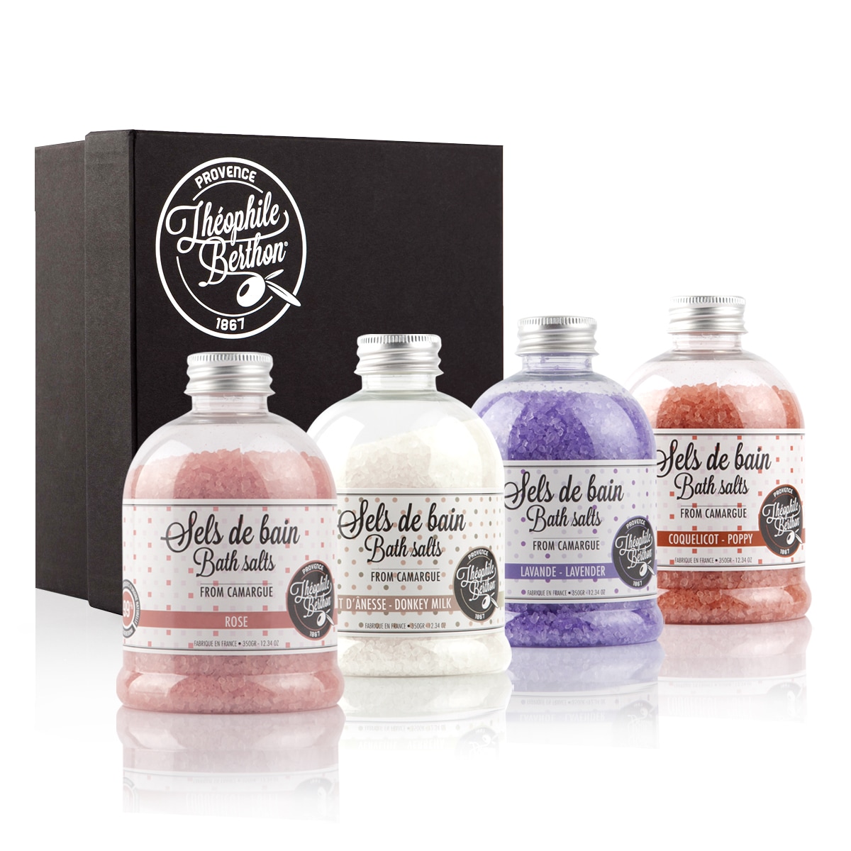 Coffret 4 sels de bain parfumés