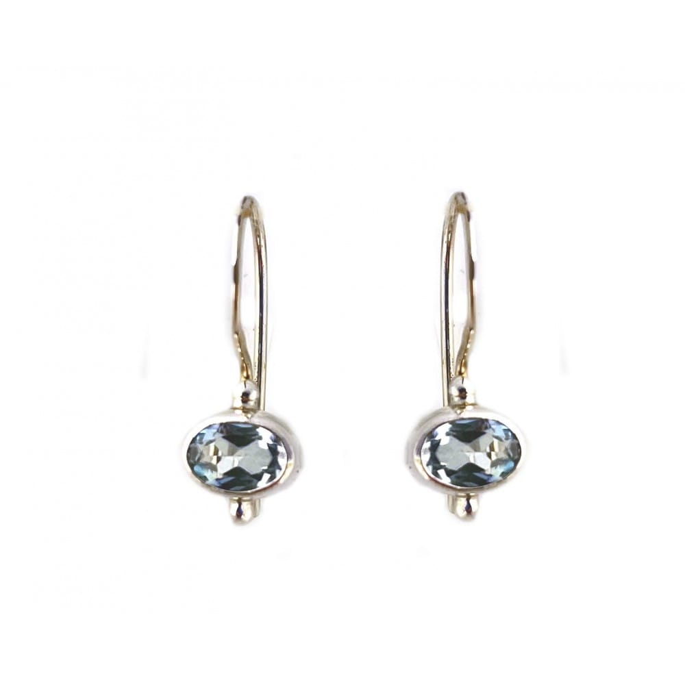 Boucles d'oreille topaze bleue