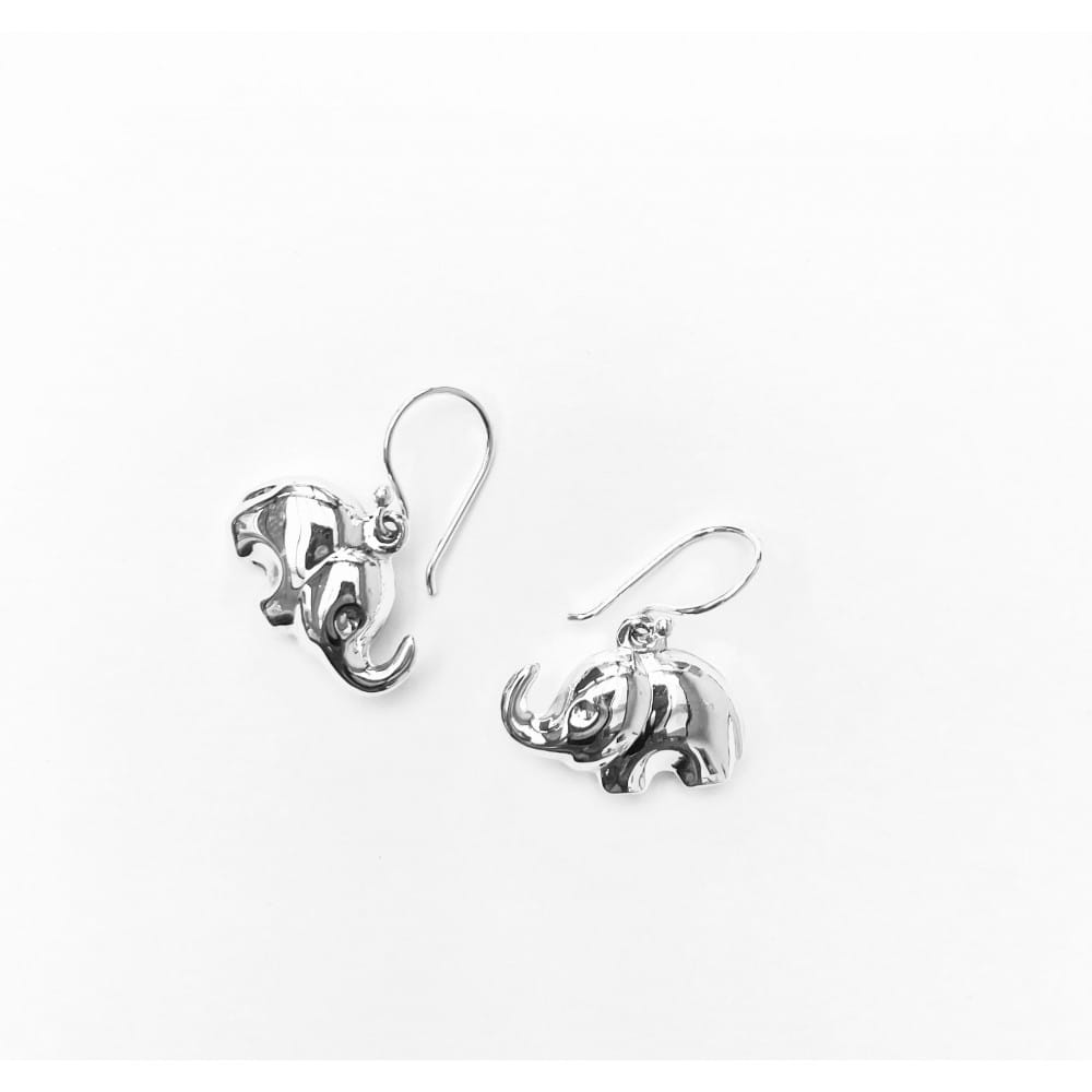 Boucles d'oreilles éléphant en argent