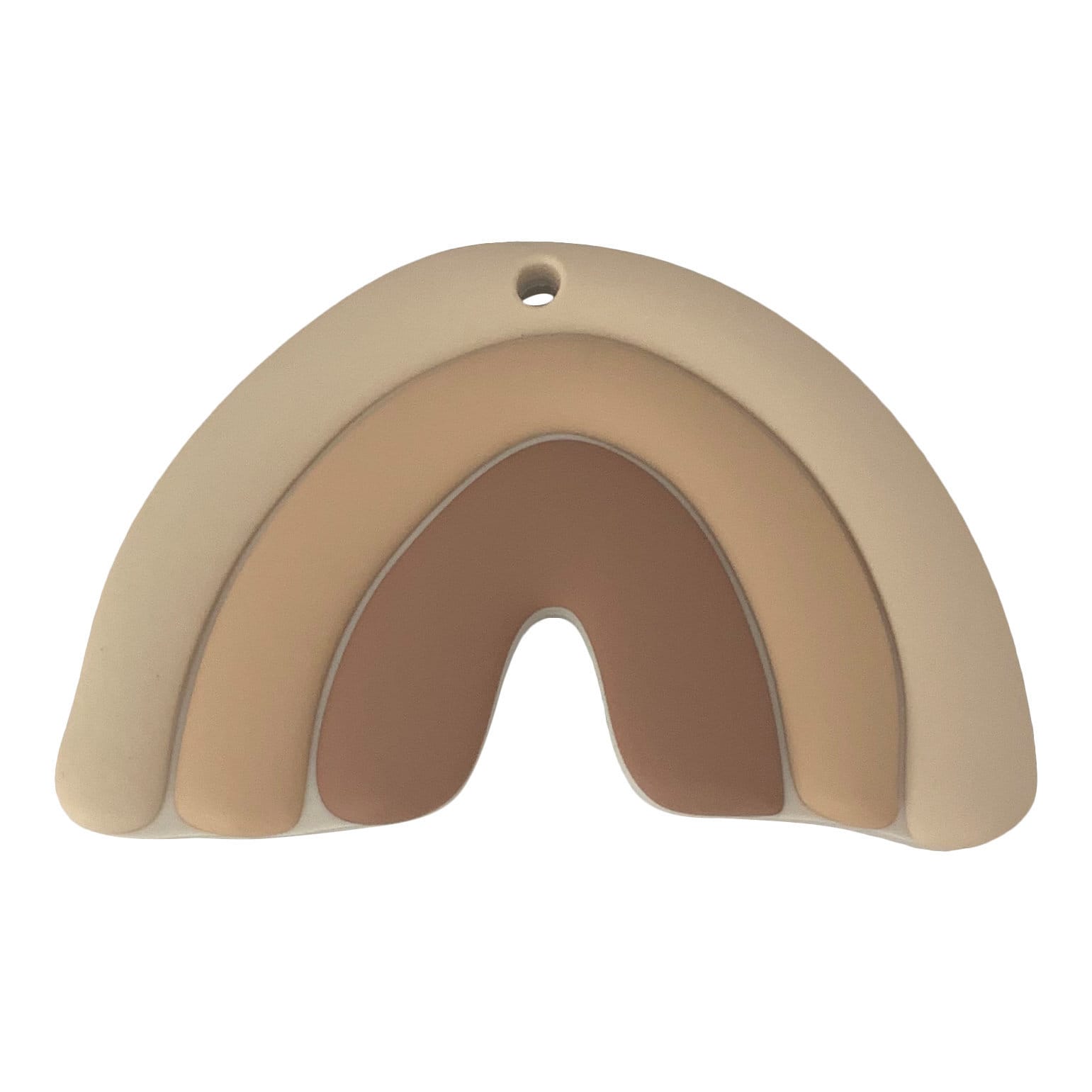 Hochet de dentition arc en ciel beige