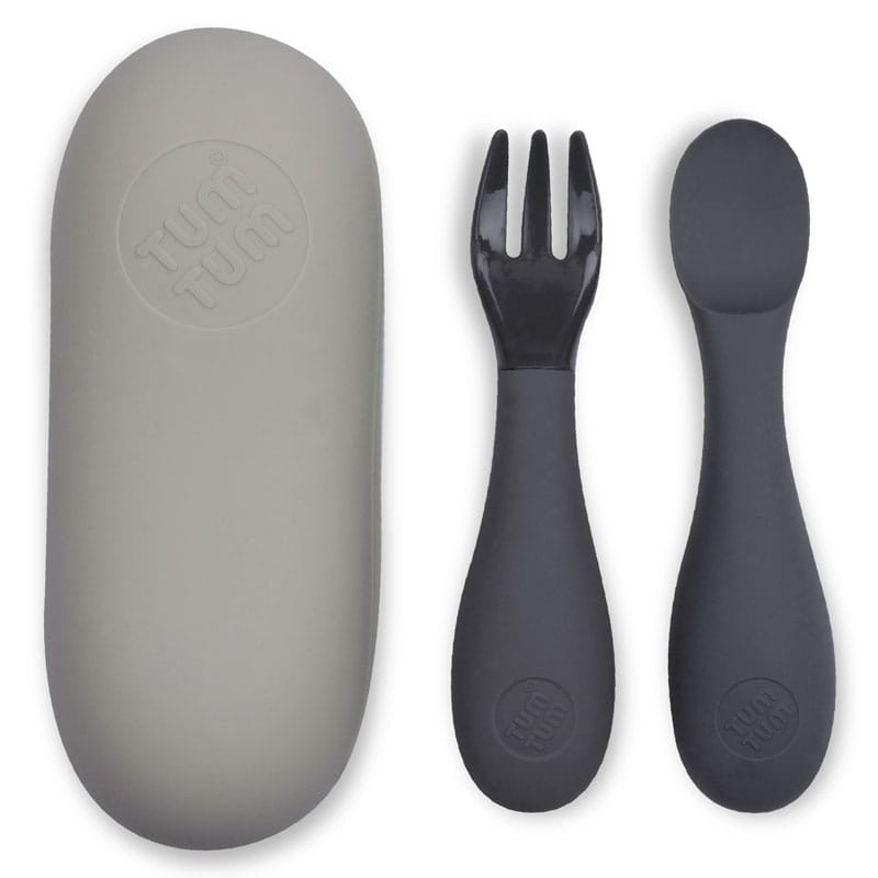 Set de couverts en silicone gris