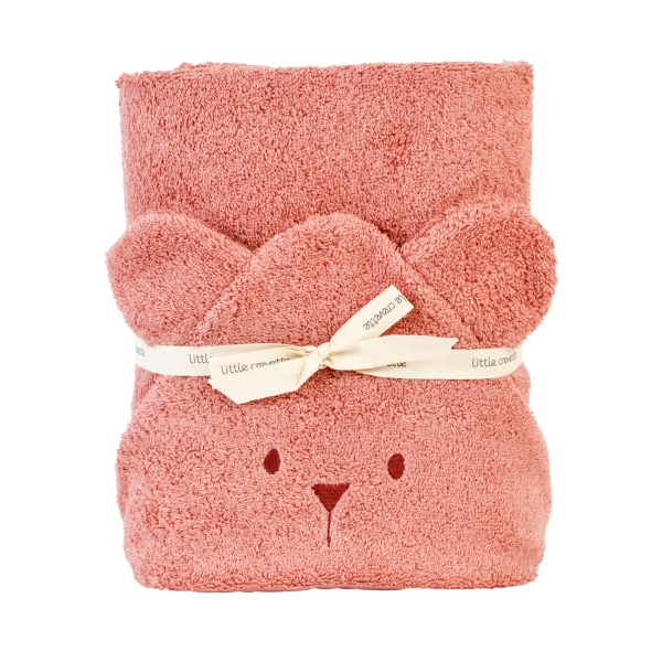 Cape de bain bois de rose ourson