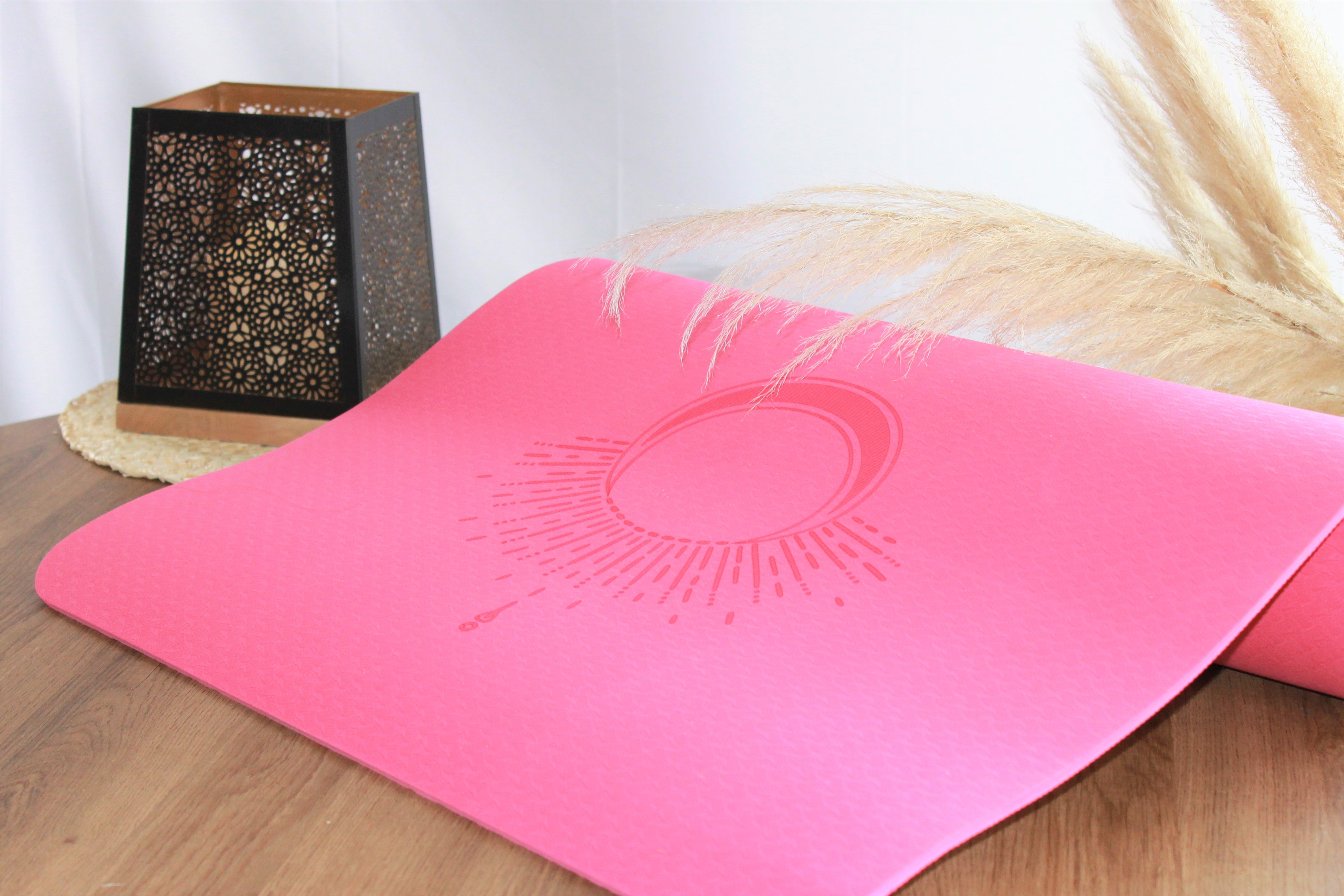 Tapis de yoga en tpe fuschia