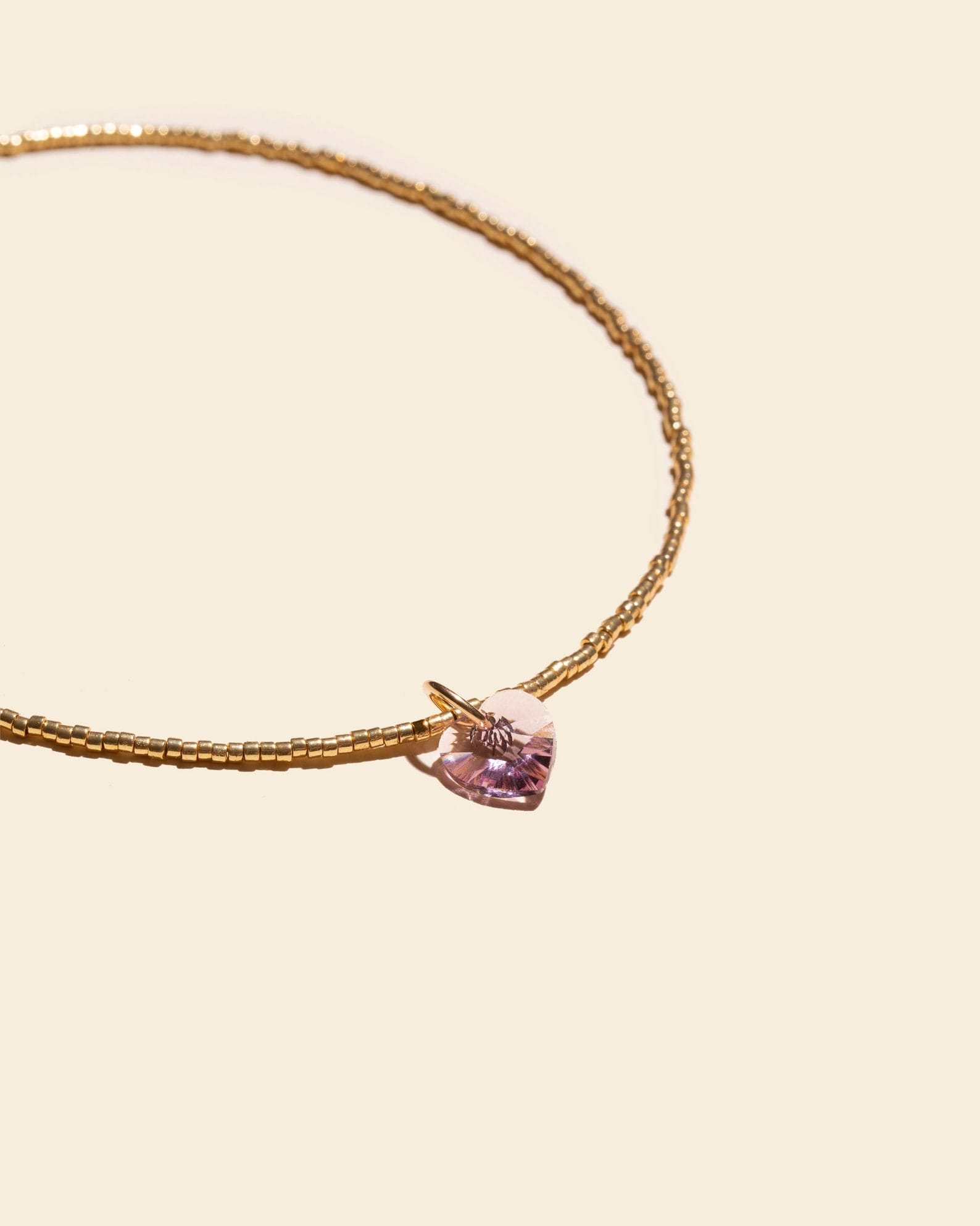 Collier cœur violet