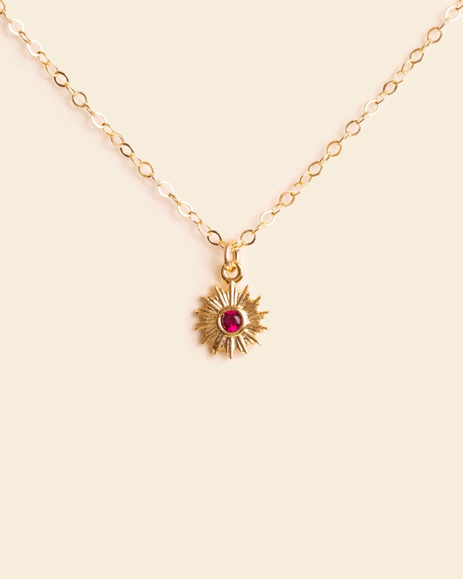 Pendentif soleil ruby sun