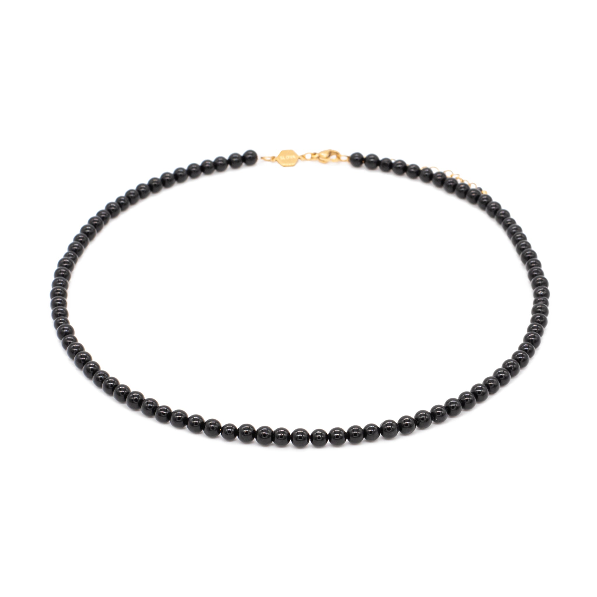 Collier serena en pierres obsidienne