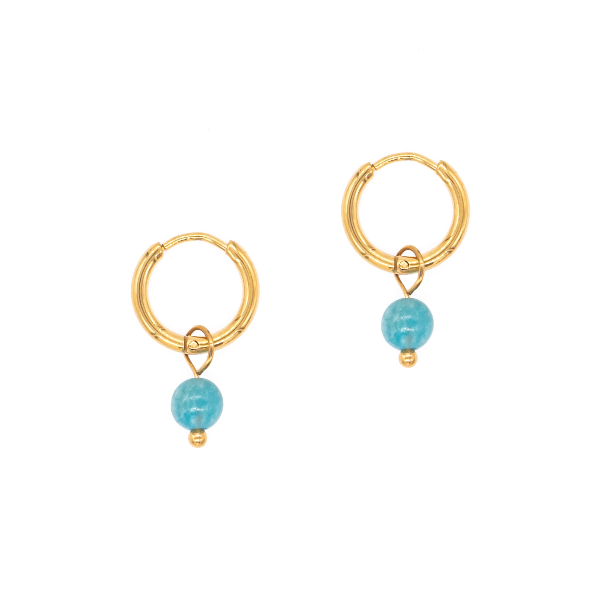 Boucles d'oreilles créoles apatite