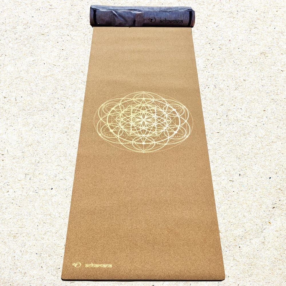 Tapis de yoga en liège xl 2,15 m + sac