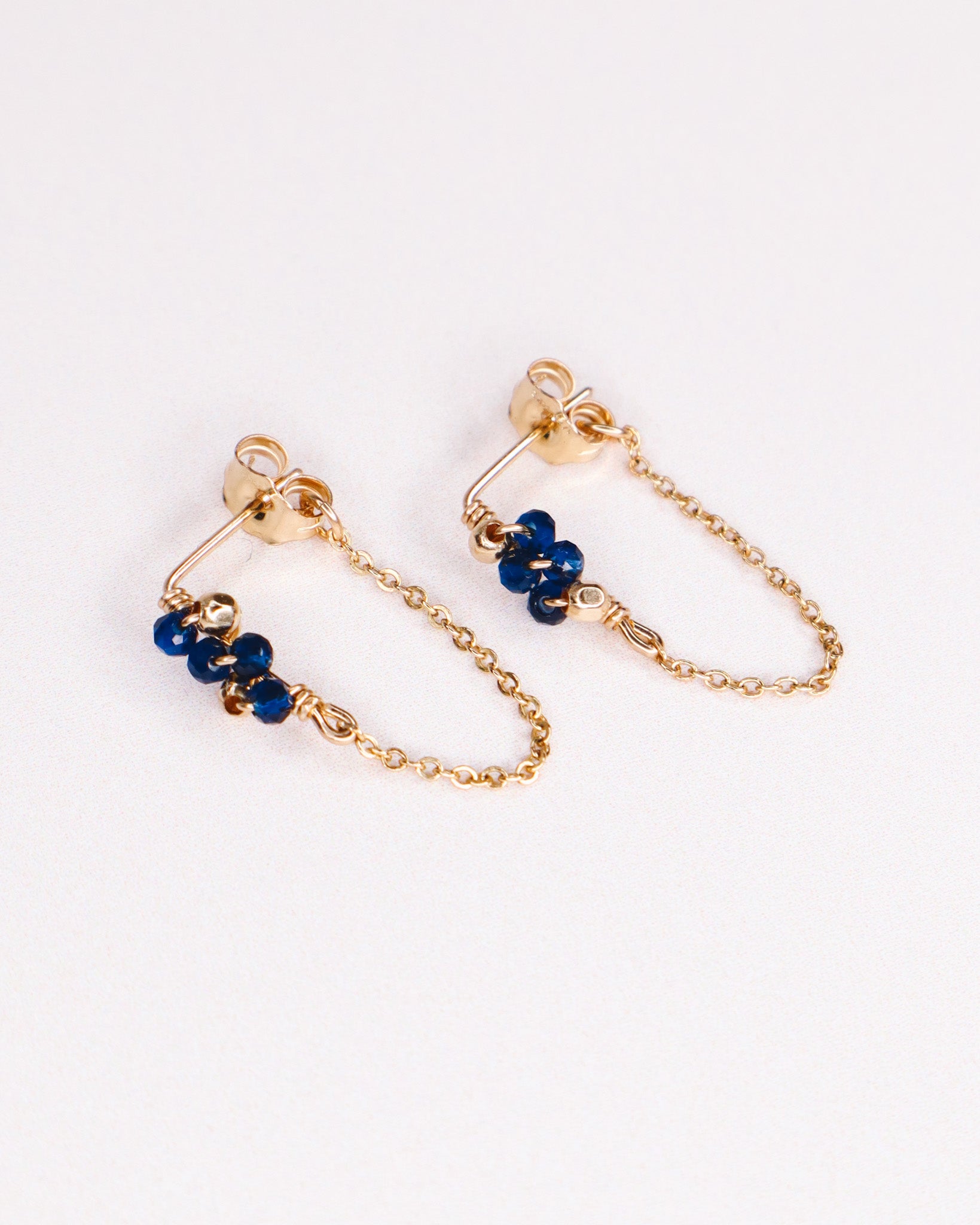 Boucles - ravia bleu - or