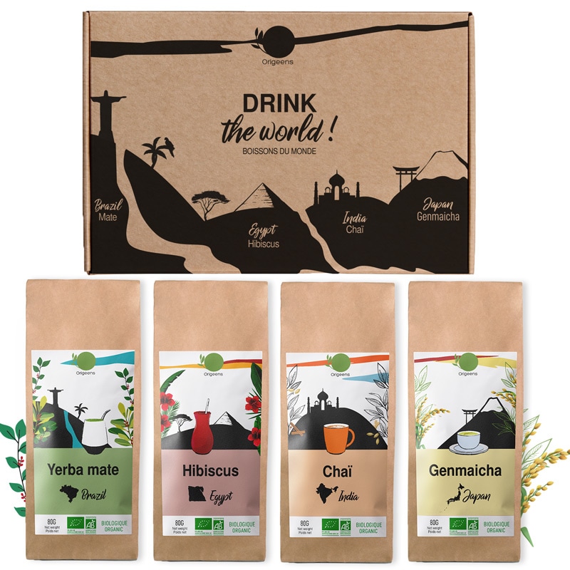 Coffret boissons du monde bio