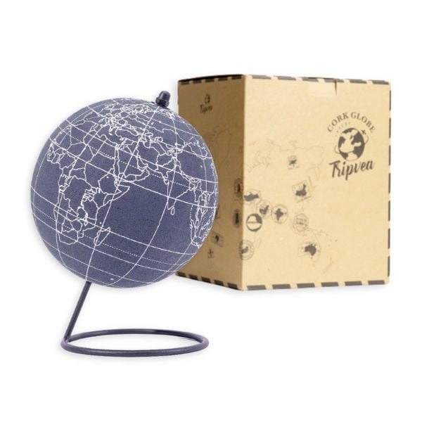 Tripvea - globe en liège 20 cm bleu