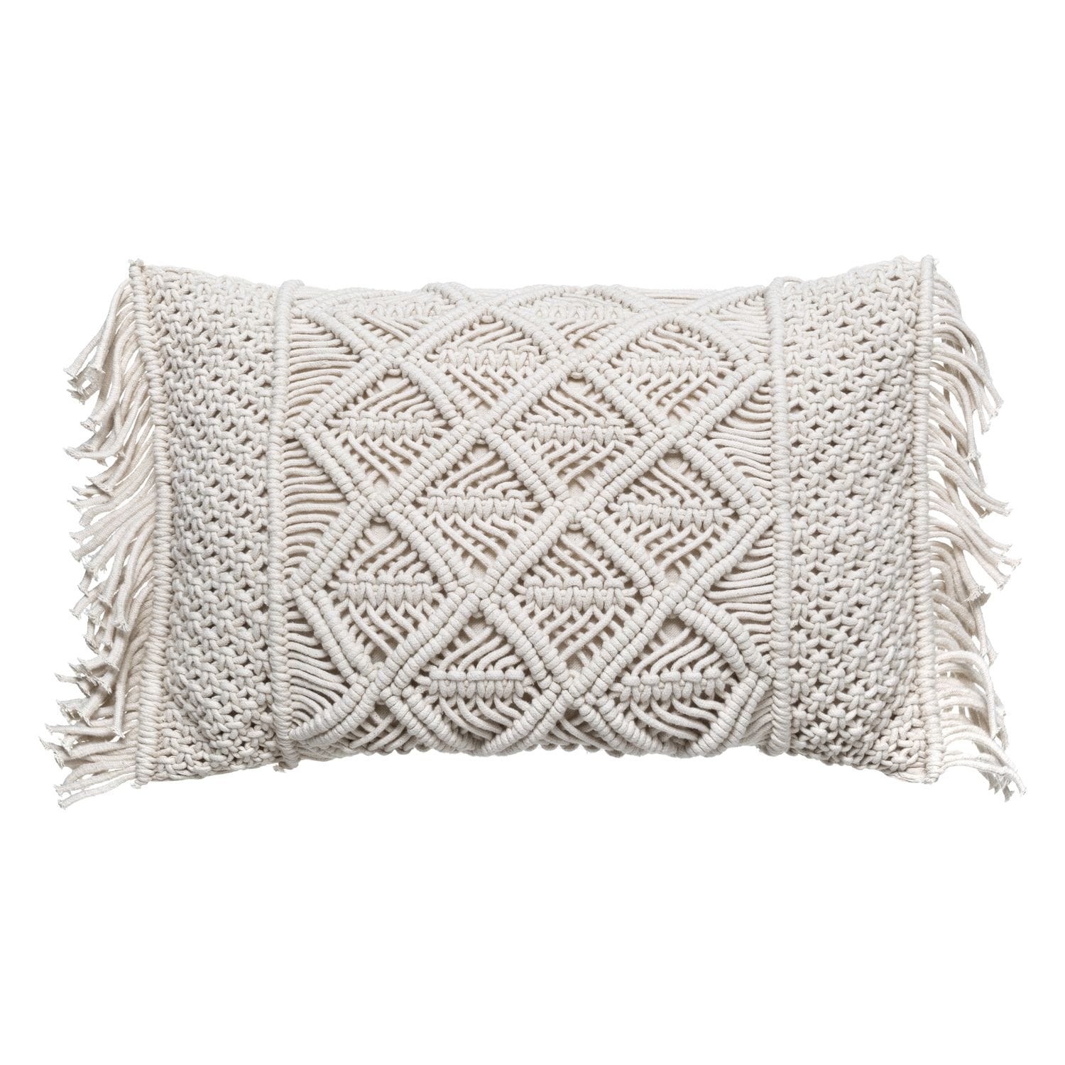 Coussin macramé rectangulaire 30x50cm