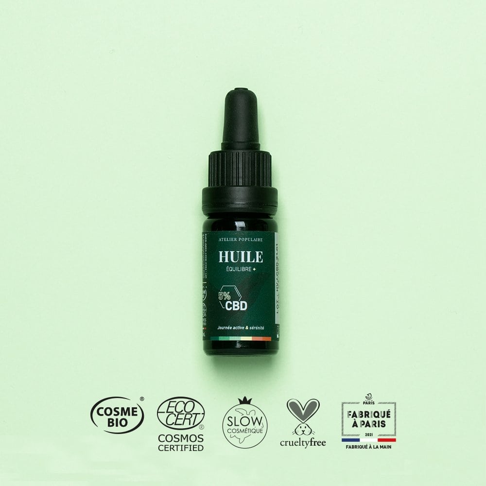 Huile équilibre + 5% cbd certifié bio