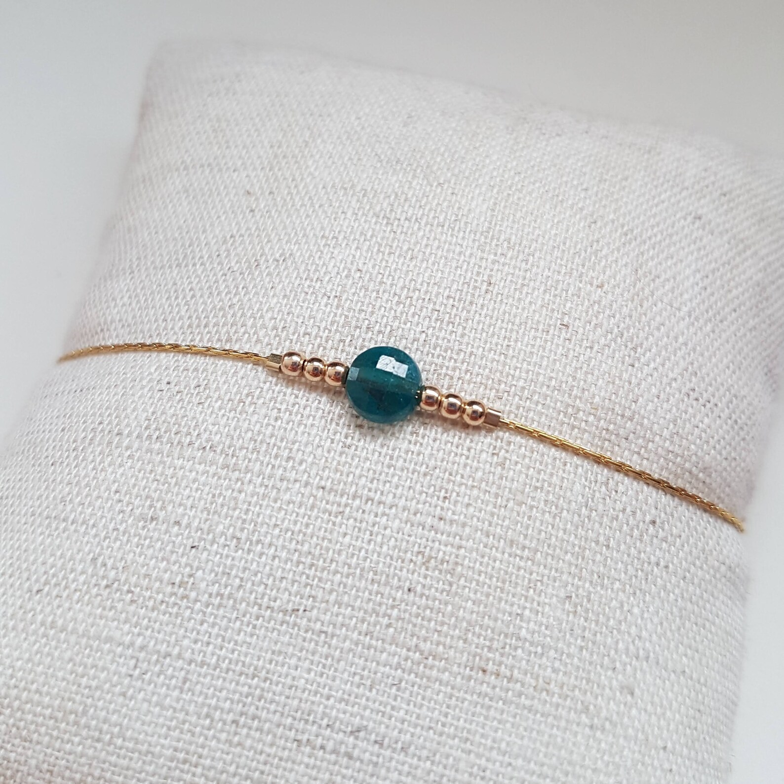 Bracelet or gold filled et apatite