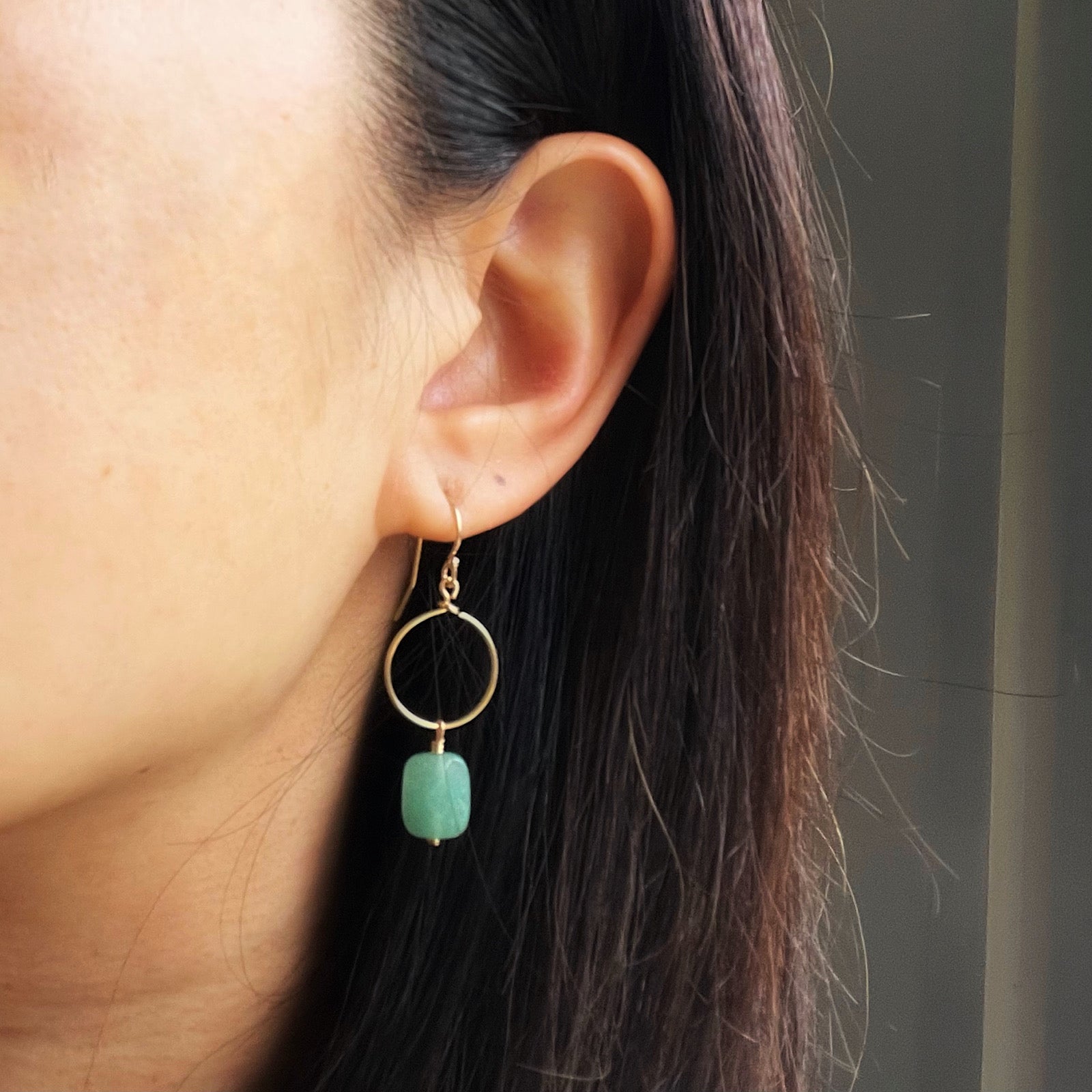 Boules d'oreilles rym aventurine verte