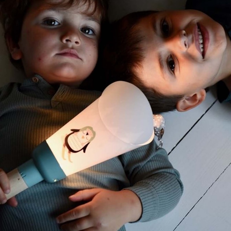 Lampe enfant pigouin à ski