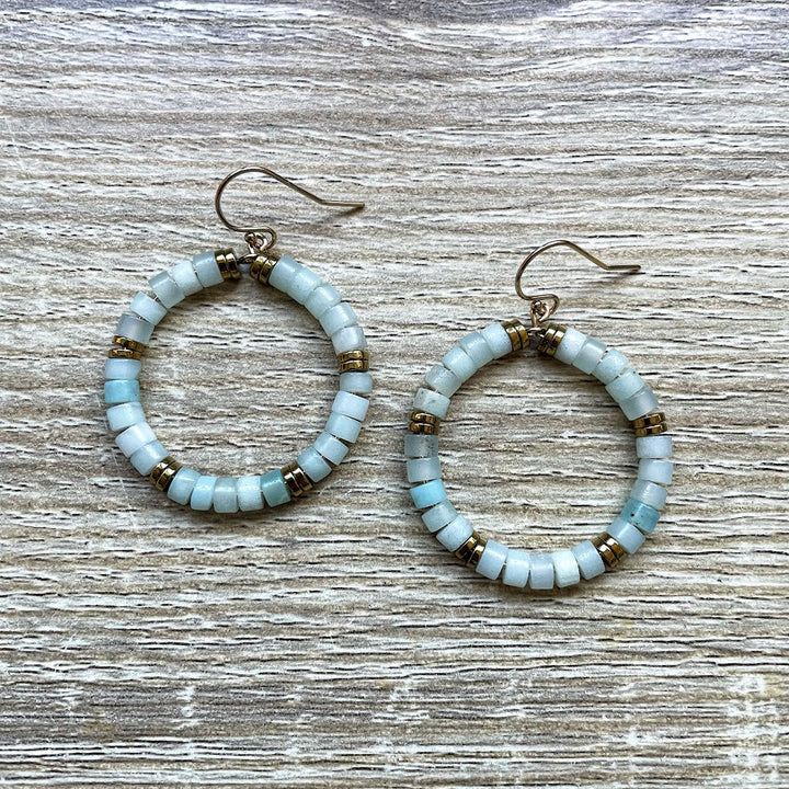 Boucles d'oreilles jane amazonite